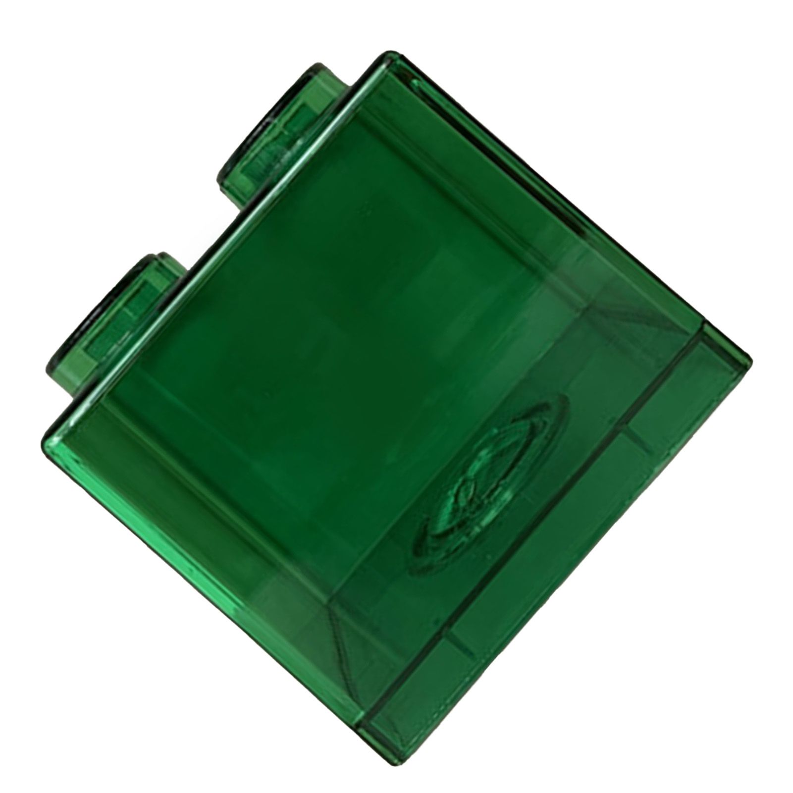 Clear Money Saving Bank Building Block Design Rectangular Transparent Coin Saving Box for Kids Boys Girls Green 8.9x8.9x9.2cm / 3.5x3.5x3.6in - Image 7