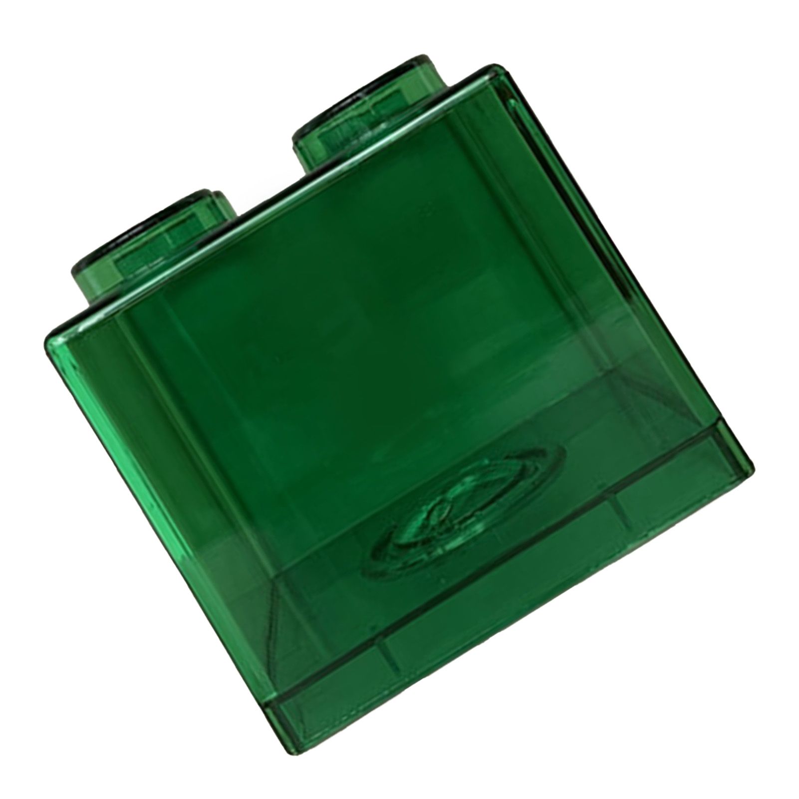 Clear Money Saving Bank Building Block Design Rectangular Transparent Coin Saving Box for Kids Boys Girls Green 8.9x8.9x9.2cm / 3.5x3.5x3.6in - Image 8