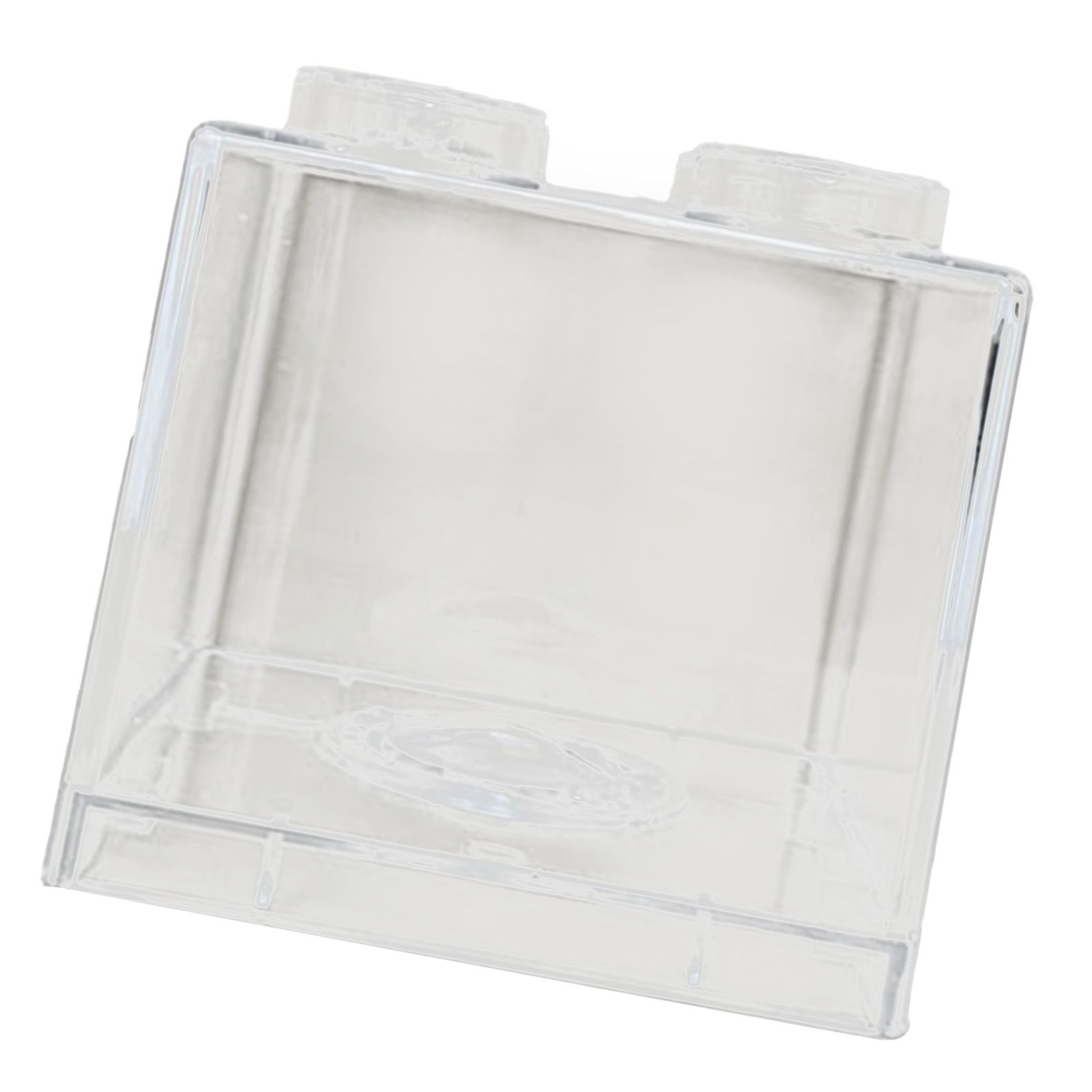 Clear Money Saving Bank Building Block Design Rectangular Transparent Coin Saving Box for Kids Boys Girls White 8.9x8.9x9.2cm / 3.5x3.5x3.6in - Image 4
