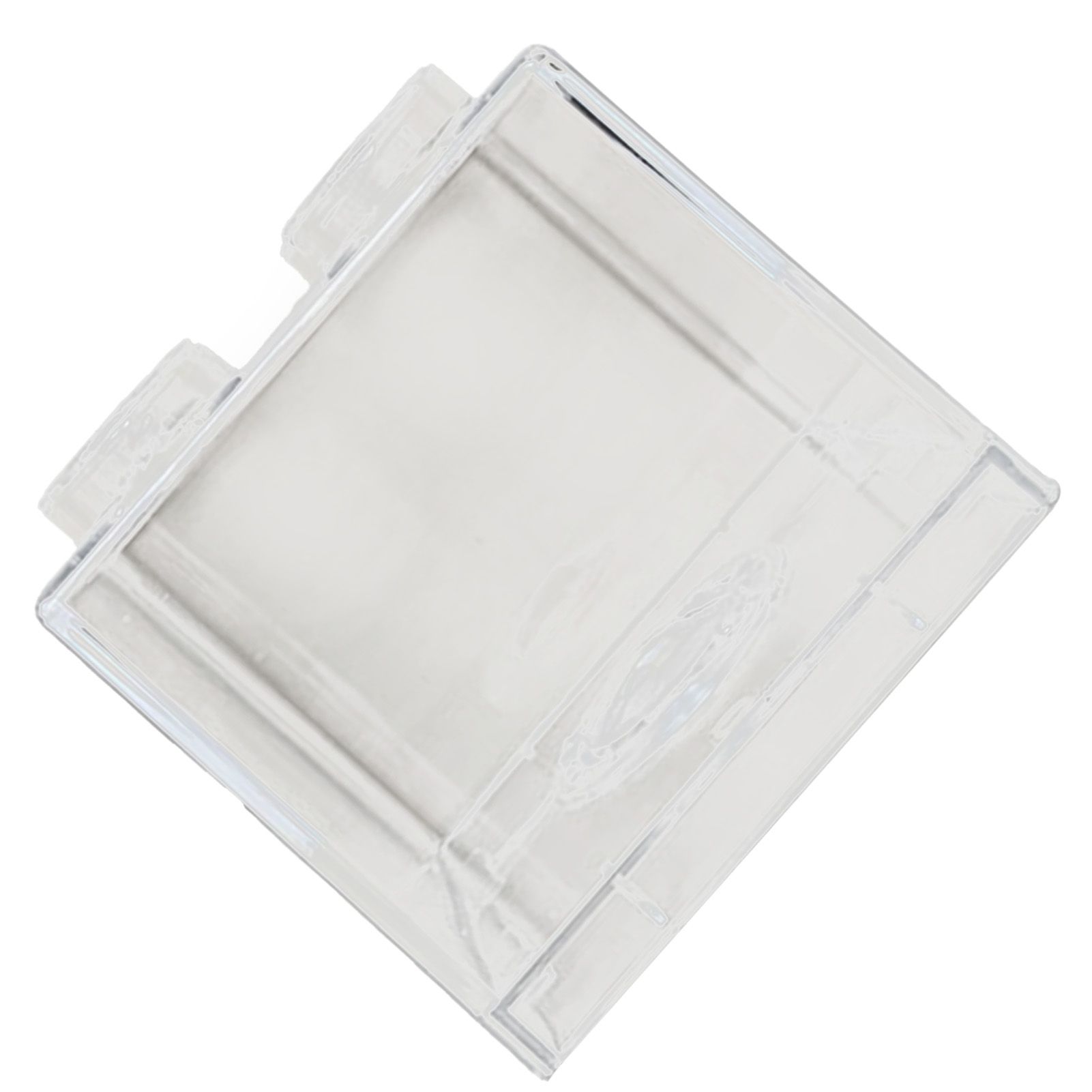 Clear Money Saving Bank Building Block Design Rectangular Transparent Coin Saving Box for Kids Boys Girls White 8.9x8.9x9.2cm / 3.5x3.5x3.6in - Image 7