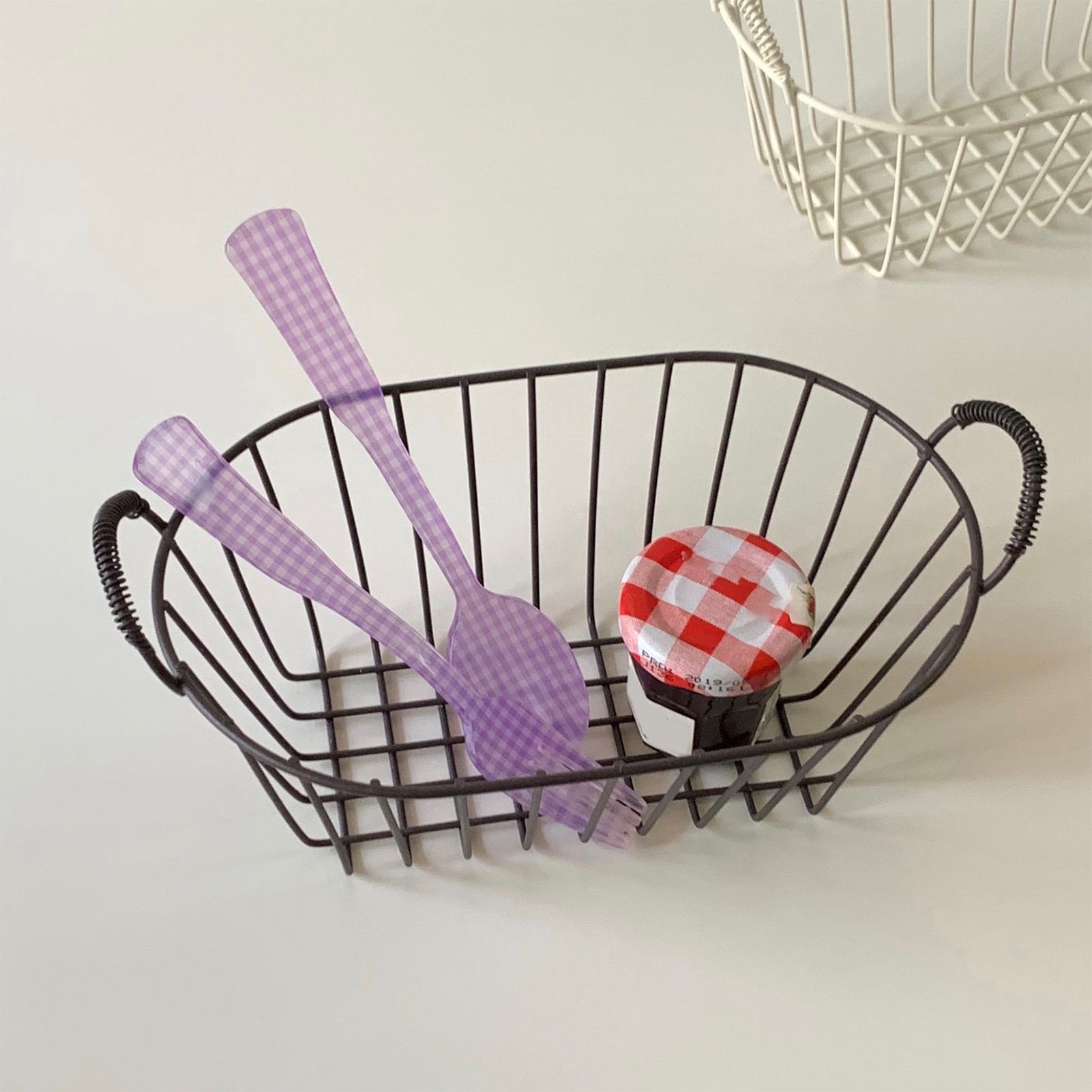 Wire Baskets Iron Handhold Storage Bins for Kitchen Cabinets Pantry Bathroom Laundry Room Refridge Black - Image 5