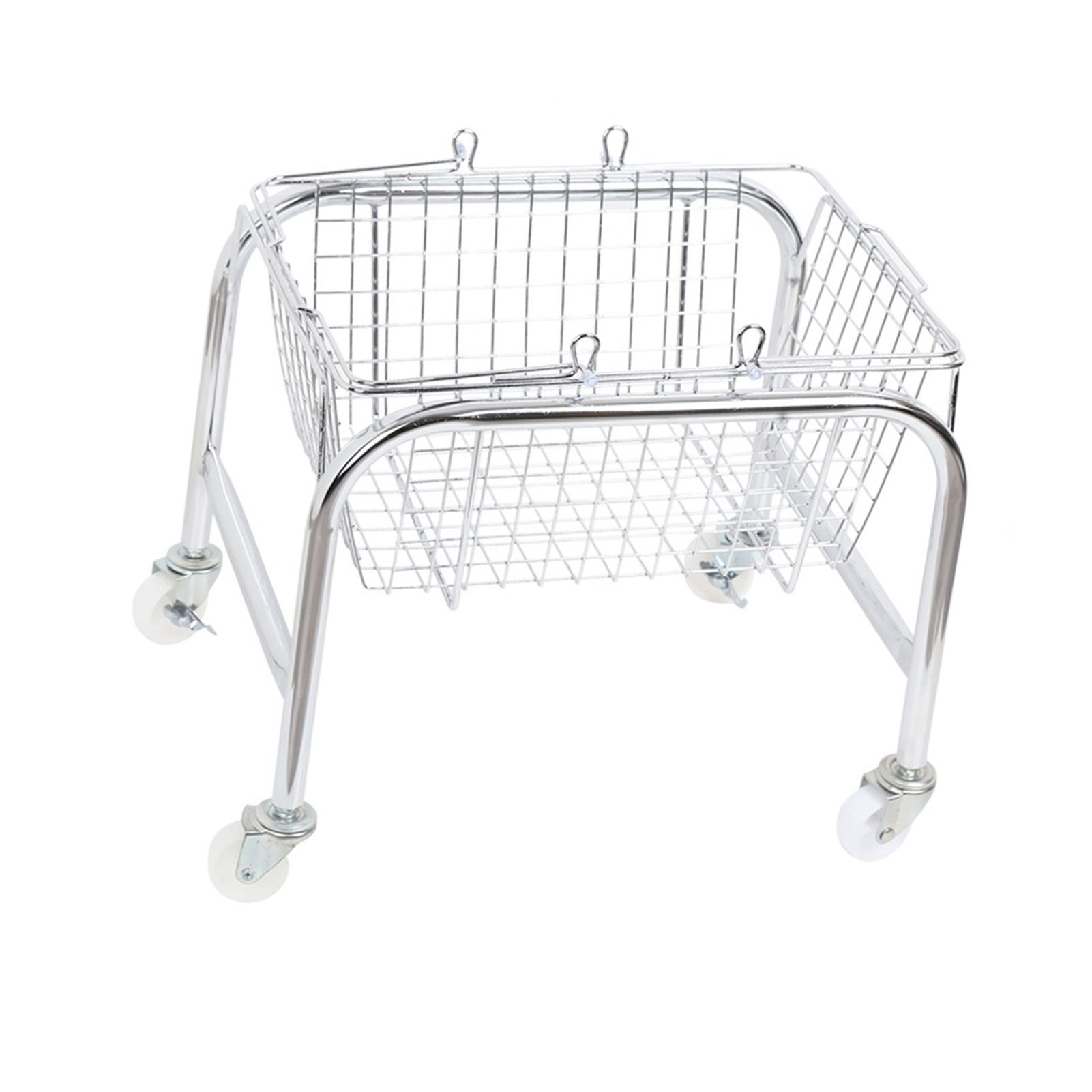 Storage Basket Convenient High Load Bearing Capacity for Bedroom Kitchen Dormitory Supplies Plastic Rolling Wheel + Storage Basket - Image 3