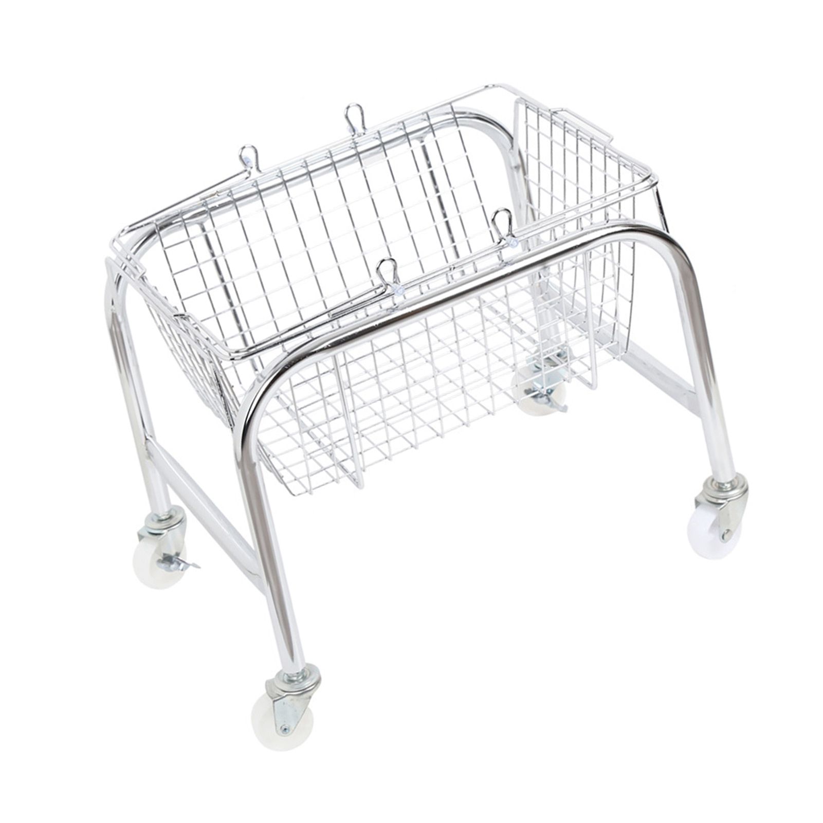 Storage Basket Convenient High Load Bearing Capacity for Bedroom Kitchen Dormitory Supplies Plastic Rolling Wheel + Storage Basket - Image 4