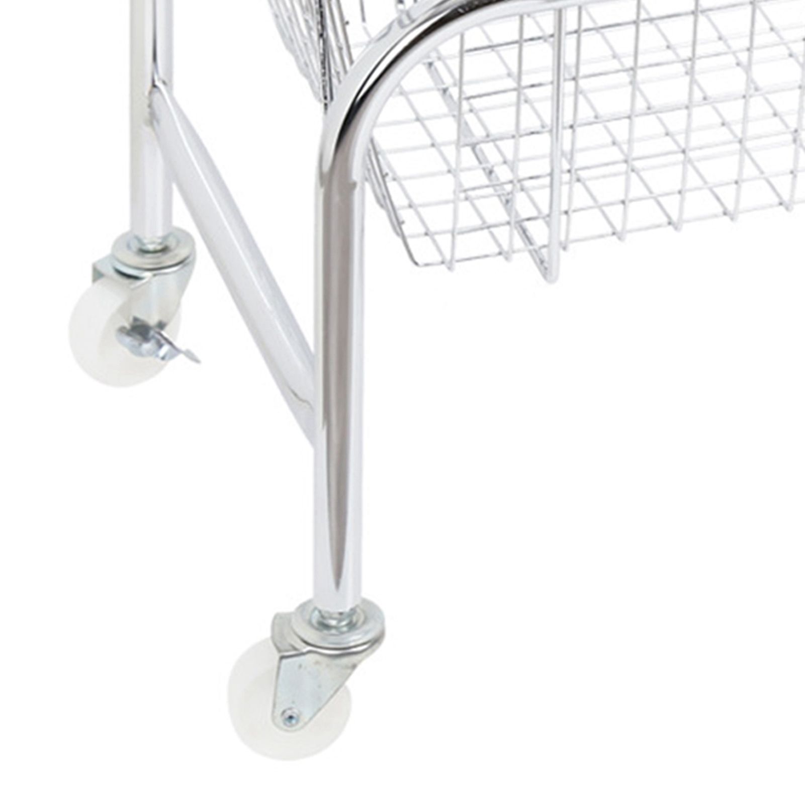 Storage Basket Convenient High Load Bearing Capacity for Bedroom Kitchen Dormitory Supplies Plastic Rolling Wheel + Storage Basket - Image 7