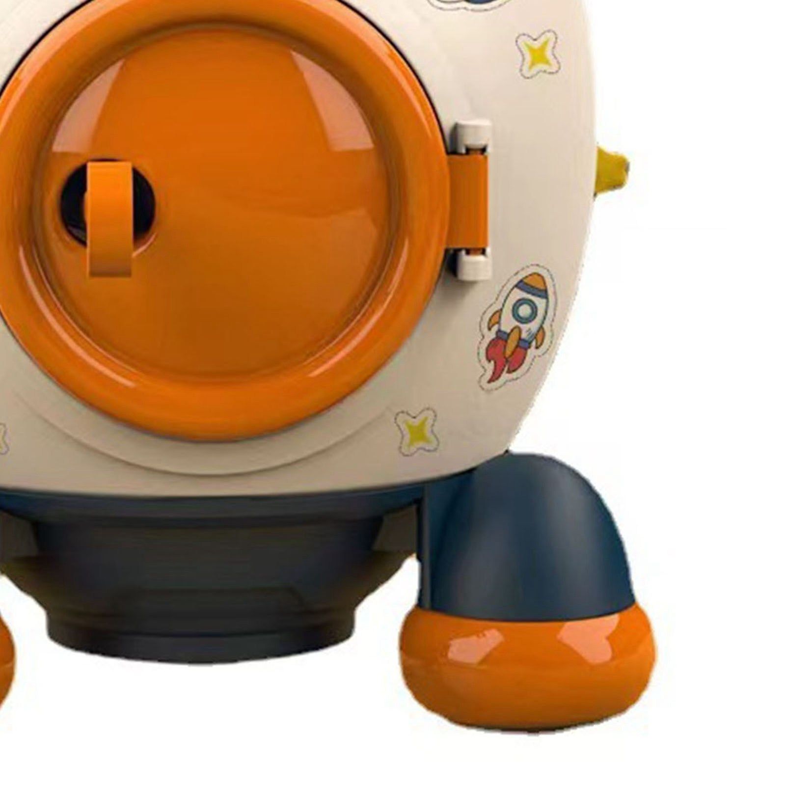 Cartoon Style Space Rocket Piggy Bank Money Bank Money Saving Jar Boys Girls Gift Morandi Blue - Image 7