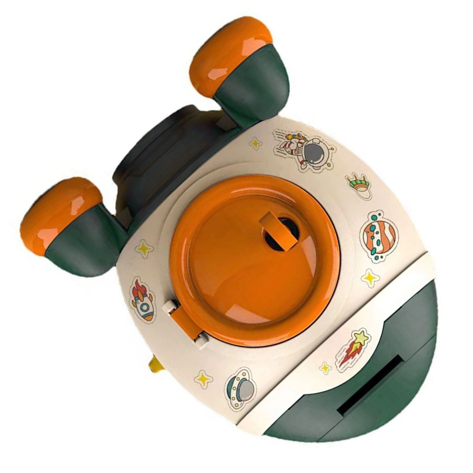 Cartoon Style Space Rocket Piggy Bank Money Bank Money Saving Jar Boys Girls Gift Morandi Green - Image 4