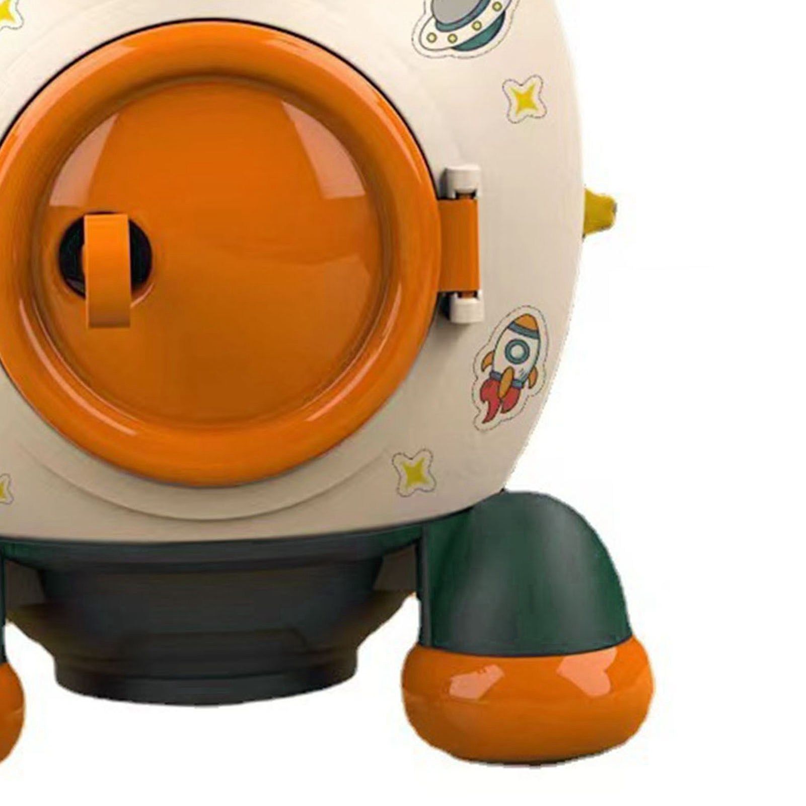 Cartoon Style Space Rocket Piggy Bank Money Bank Money Saving Jar Boys Girls Gift Morandi Green - Image 7