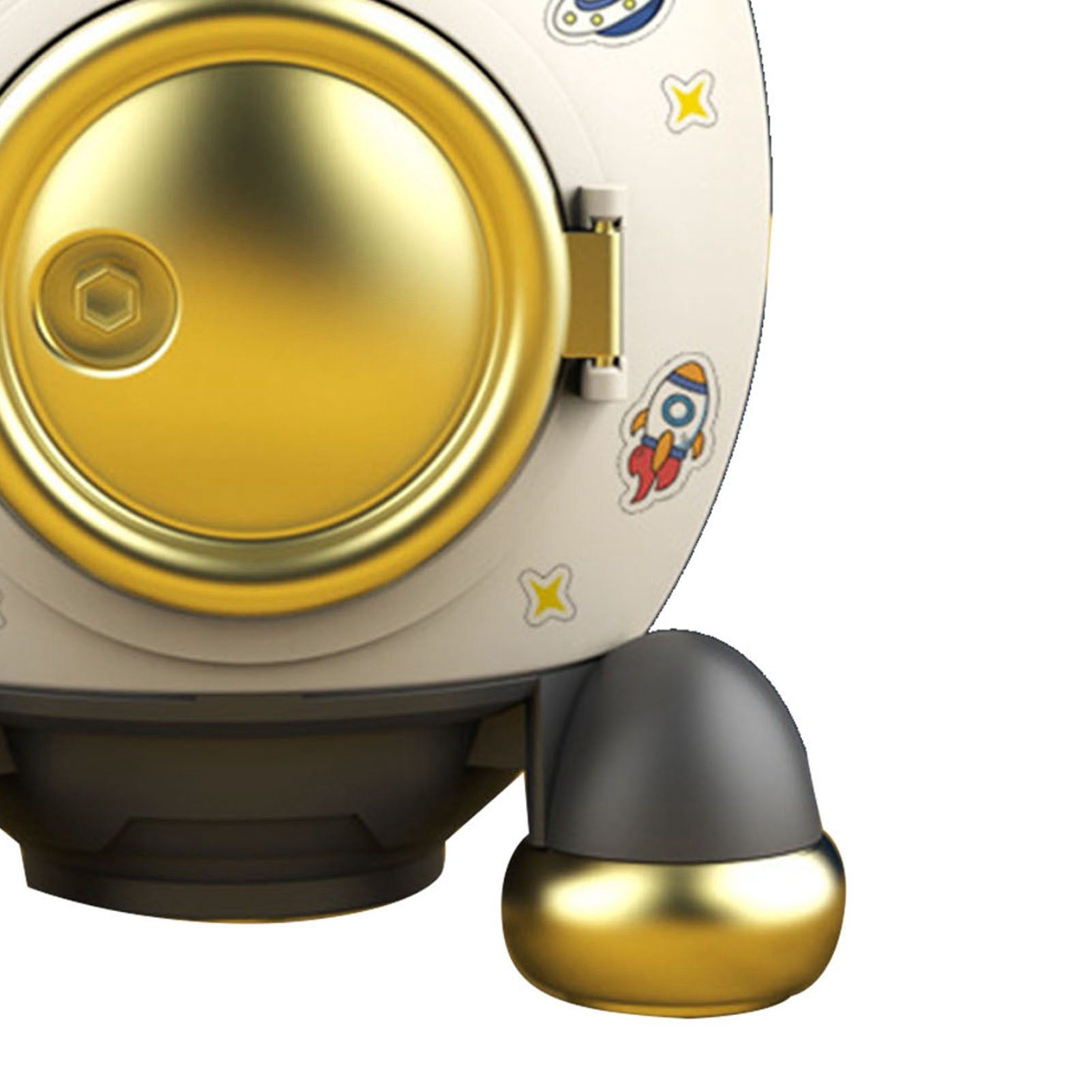 Cartoon Style Space Rocket Piggy Bank Money Bank Money Saving Jar Boys Girls Gift Luxurious Grey Gold - Image 7