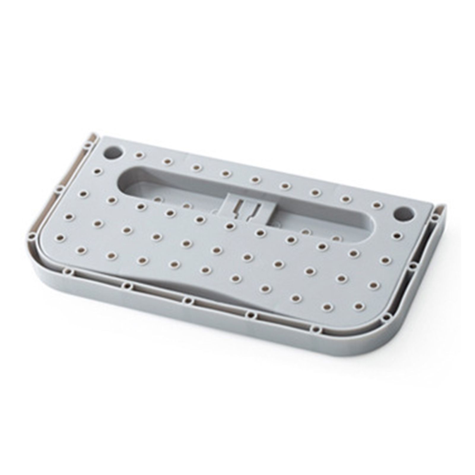 Wall Mounted Shoes Rack Adhesive Foldable Space Saving PP Door Shoe Hanger for Bathroom Grey Free Size - Image 1