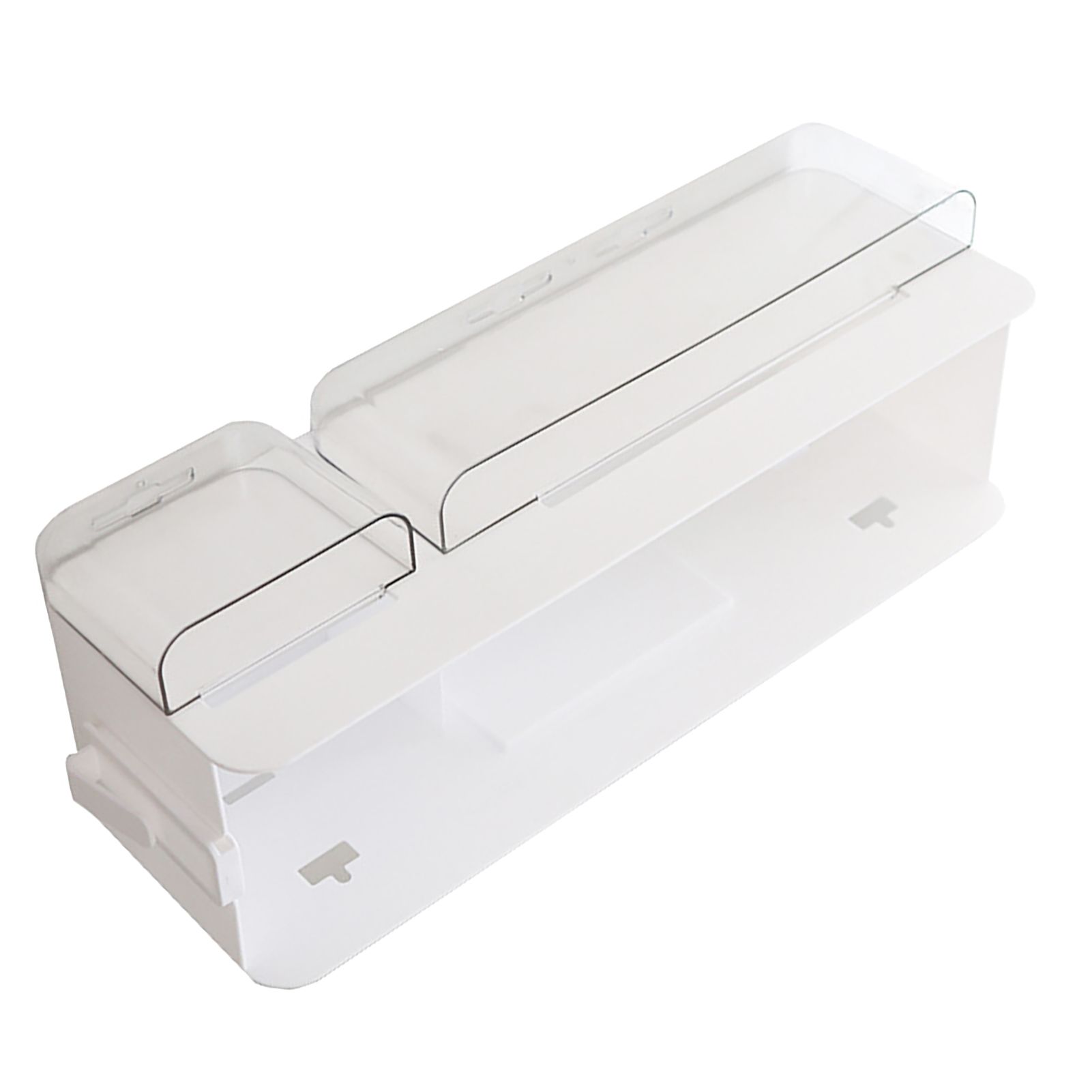 Multifunctional Clear Wall Mount Remote Control Holder Mobile Phone Charging Stationery Cosmetics Wall Storage Rack L Transparent - Image 4