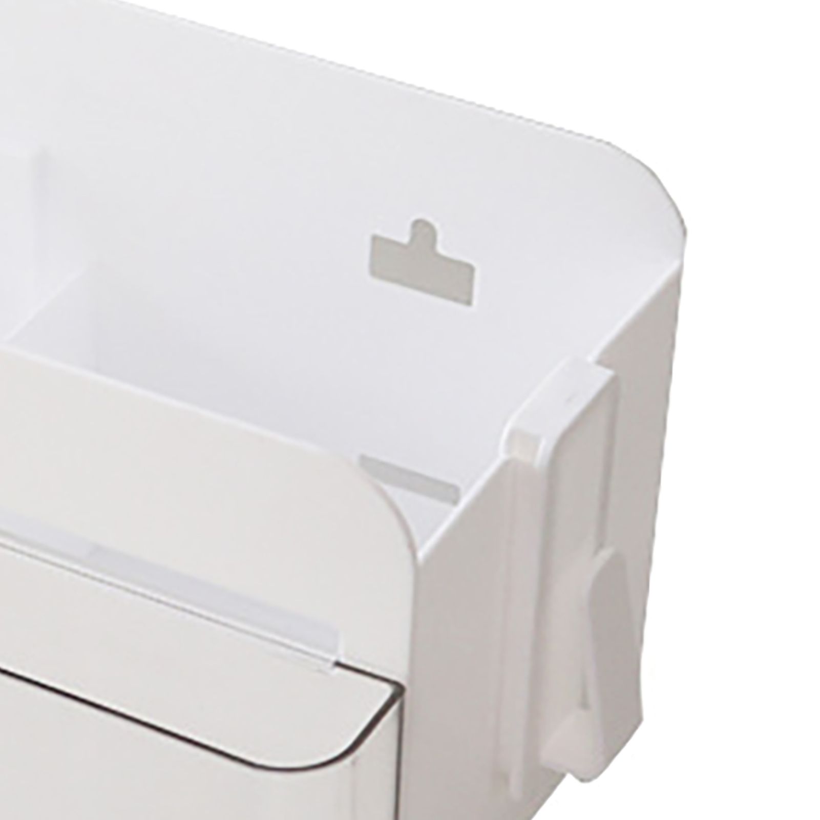 Multifunctional Clear Wall Mount Remote Control Holder Mobile Phone Charging Stationery Cosmetics Wall Storage Rack L Transparent - Image 7
