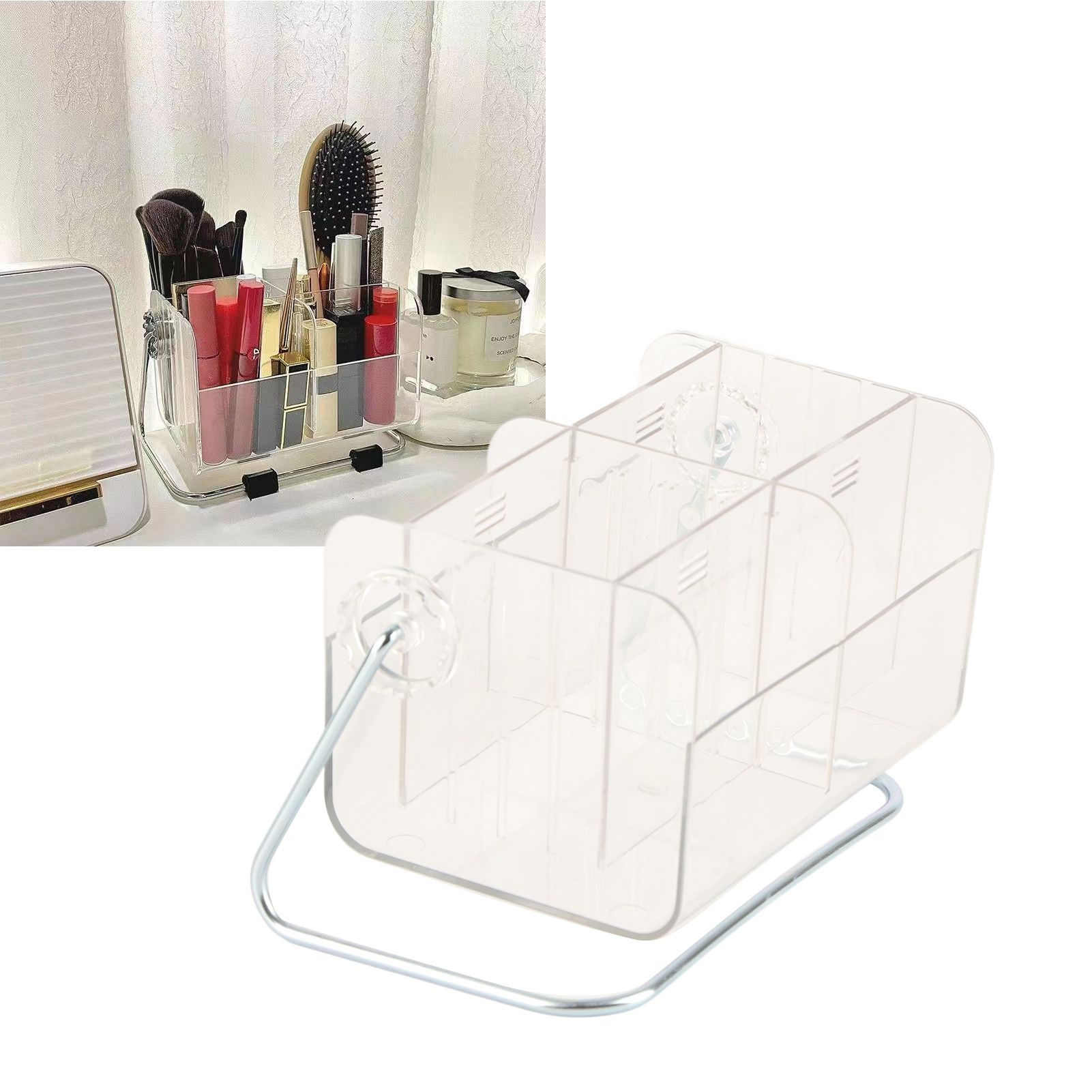 Clear Plastic Remote Control Holder Desk Organizer Transparent Mobile Phone Case Glasses Sundries Storage Box - Image 5