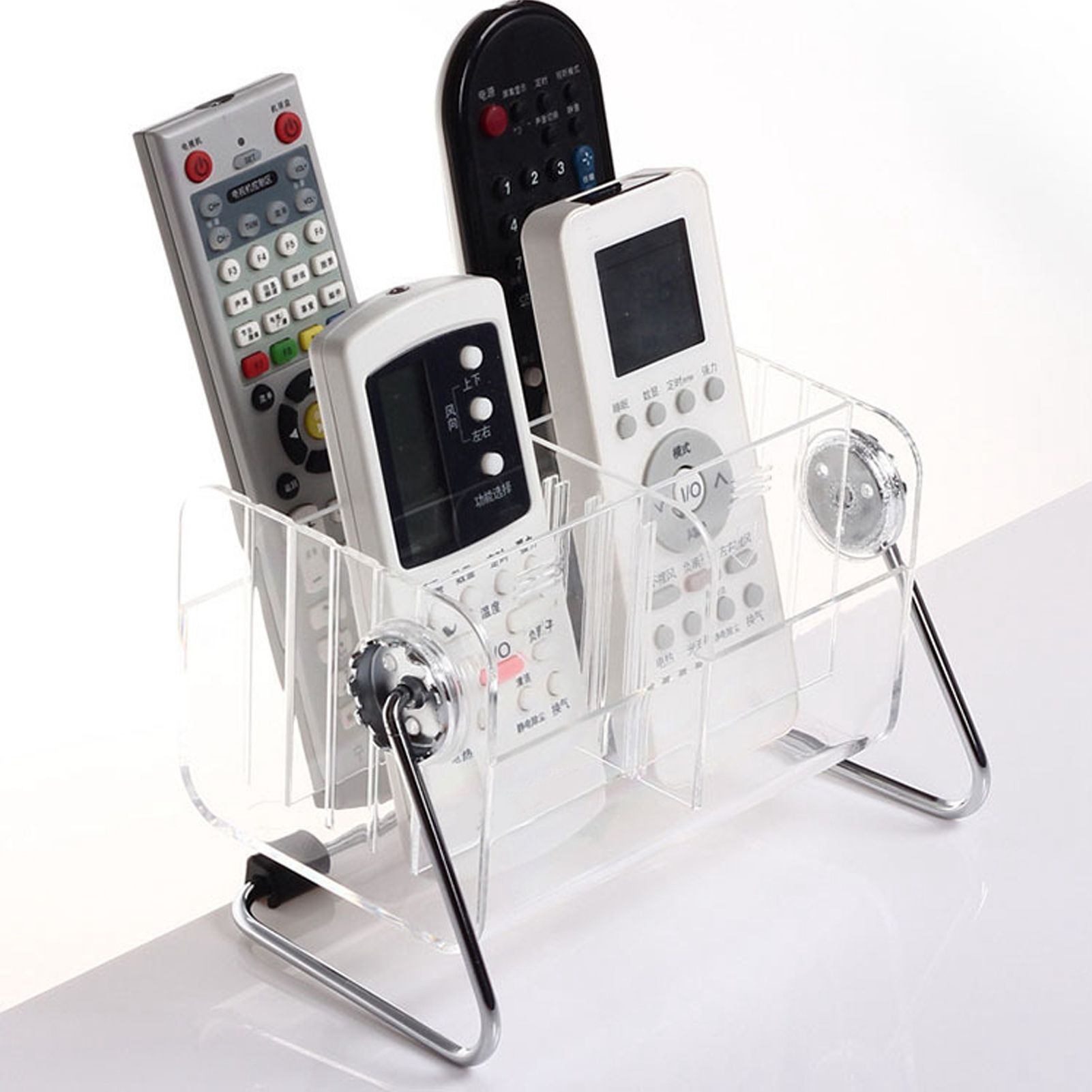 Clear Plastic Remote Control Holder Desk Organizer Transparent Mobile Phone Case Glasses Sundries Storage Box - Image 6