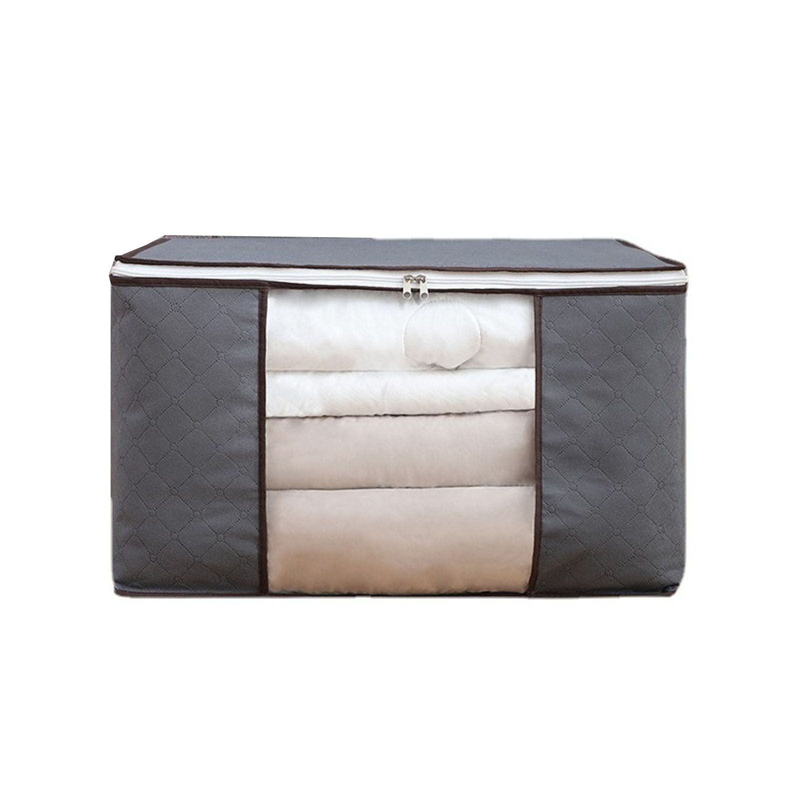 4Pcs Gray Quilt Storage Bag Organizer Large Capacity Breathable House Moving Clothes Packing Bag - Image 1