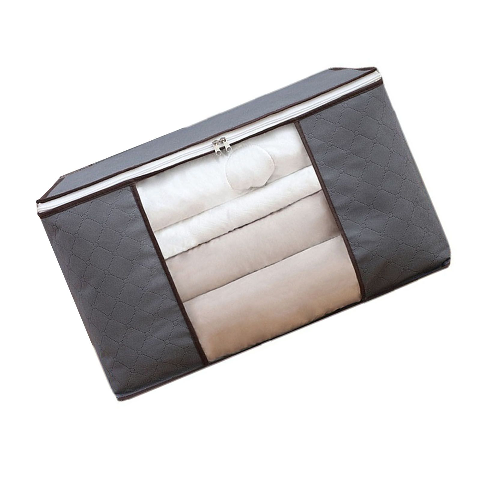 4Pcs Gray Quilt Storage Bag Organizer Large Capacity Breathable House Moving Clothes Packing Bag - Image 2