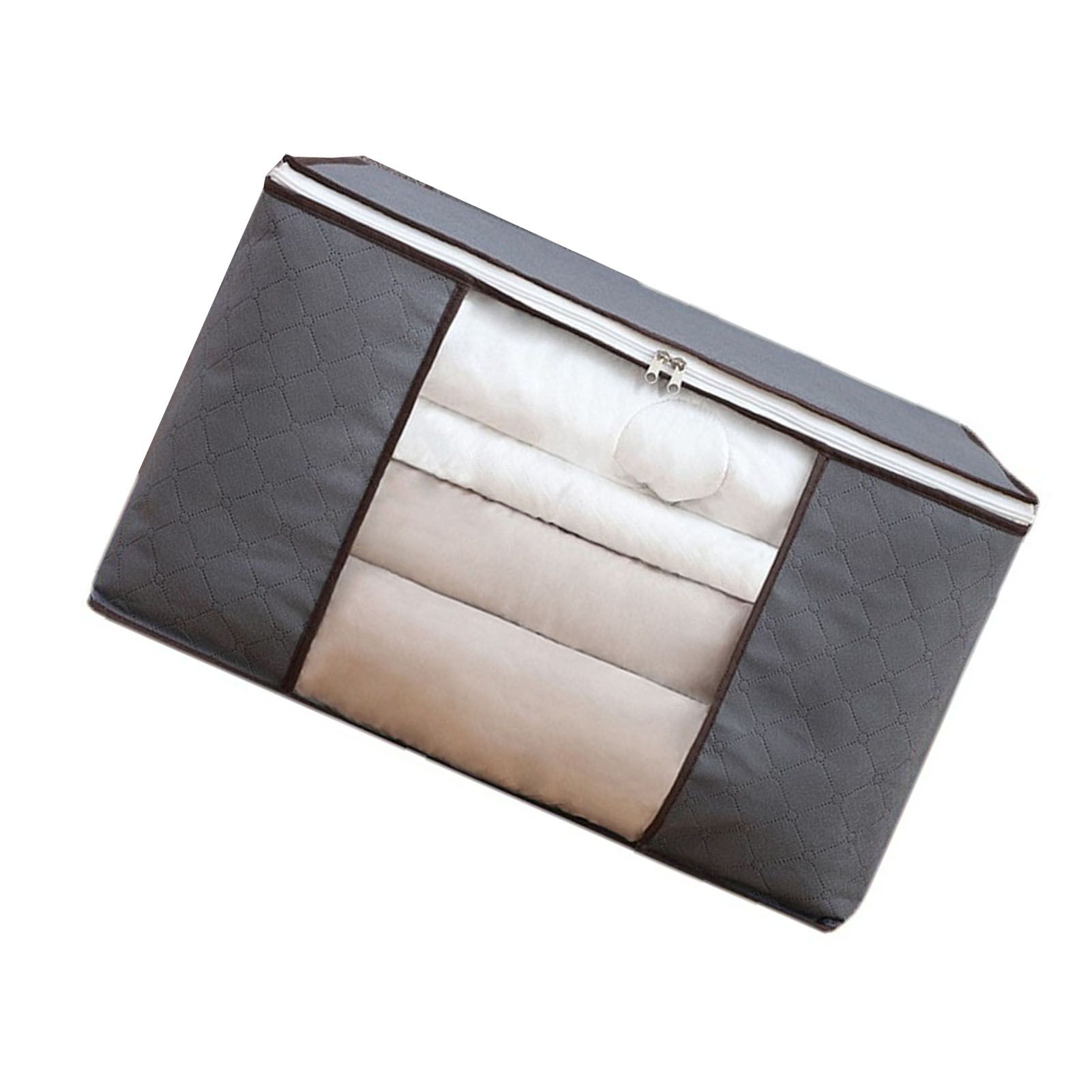 4Pcs Gray Quilt Storage Bag Organizer Large Capacity Breathable House Moving Clothes Packing Bag - Image 3