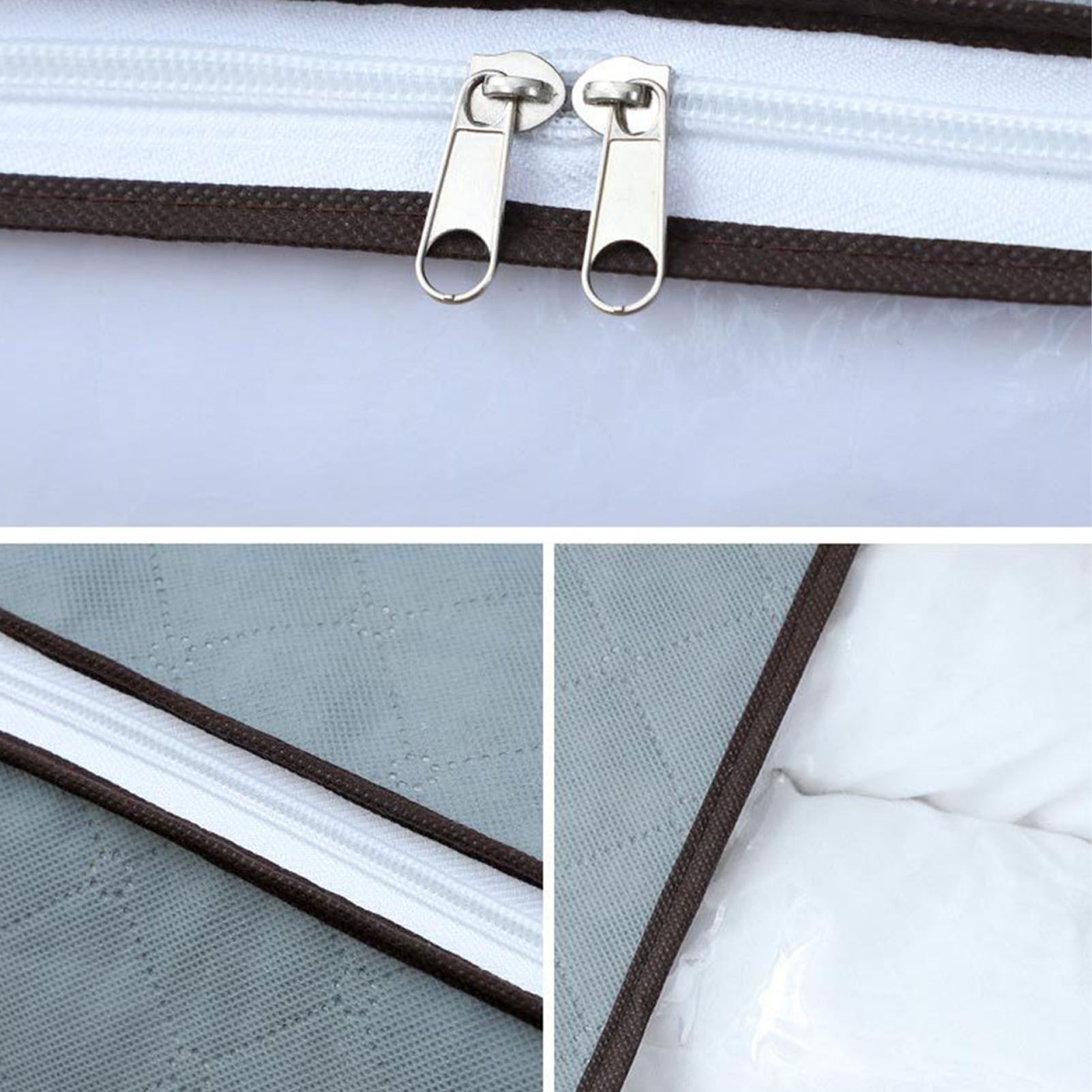 4Pcs Gray Quilt Storage Bag Organizer Large Capacity Breathable House Moving Clothes Packing Bag - Image 8