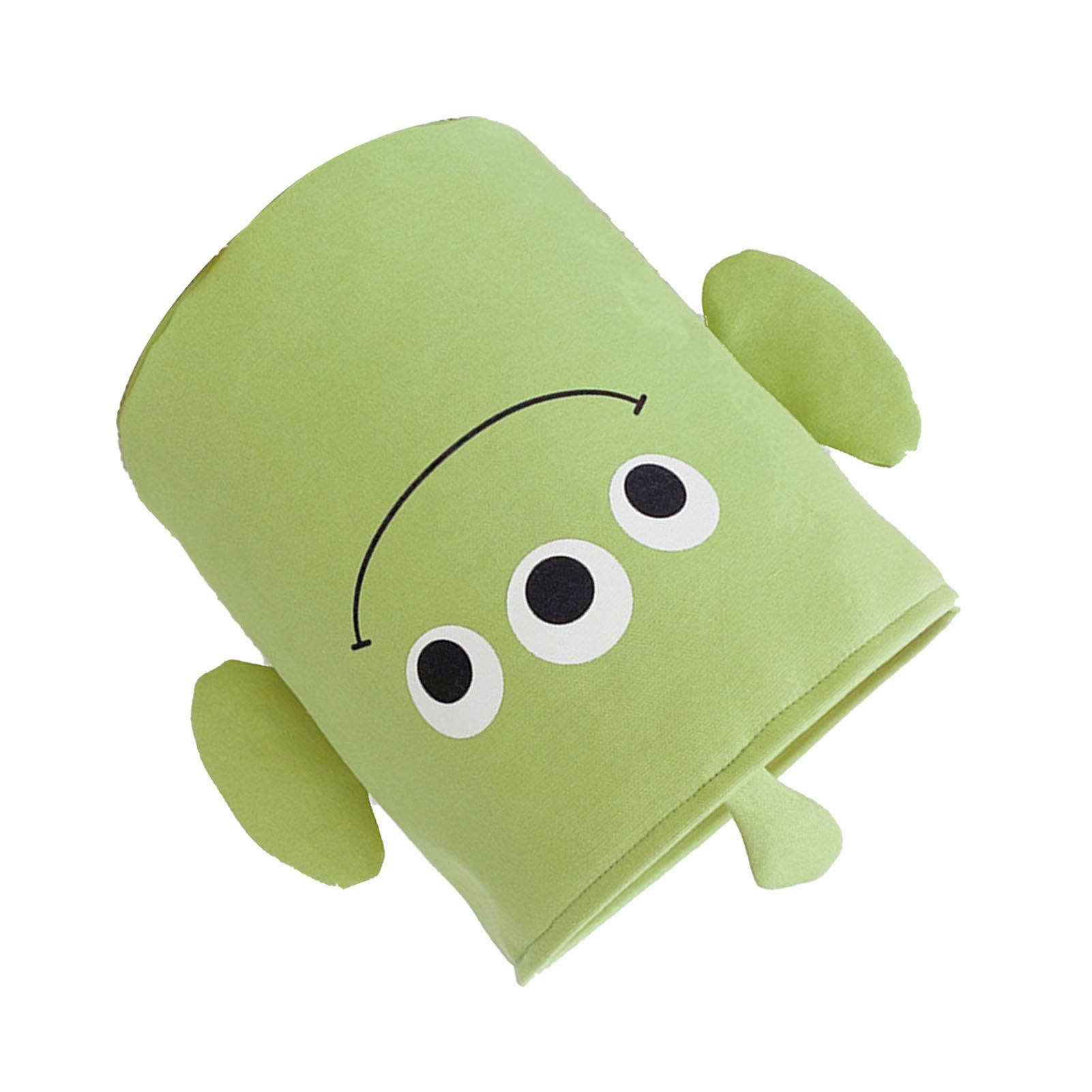Fabric Storage Basket Collapsible Waterproof Cartoon Canvas Toy Organizer Laundry Basket for Playroom Bedroom Green Monster Three Layers Thickened 35x40cm / 13.8x15.7in - Image 2