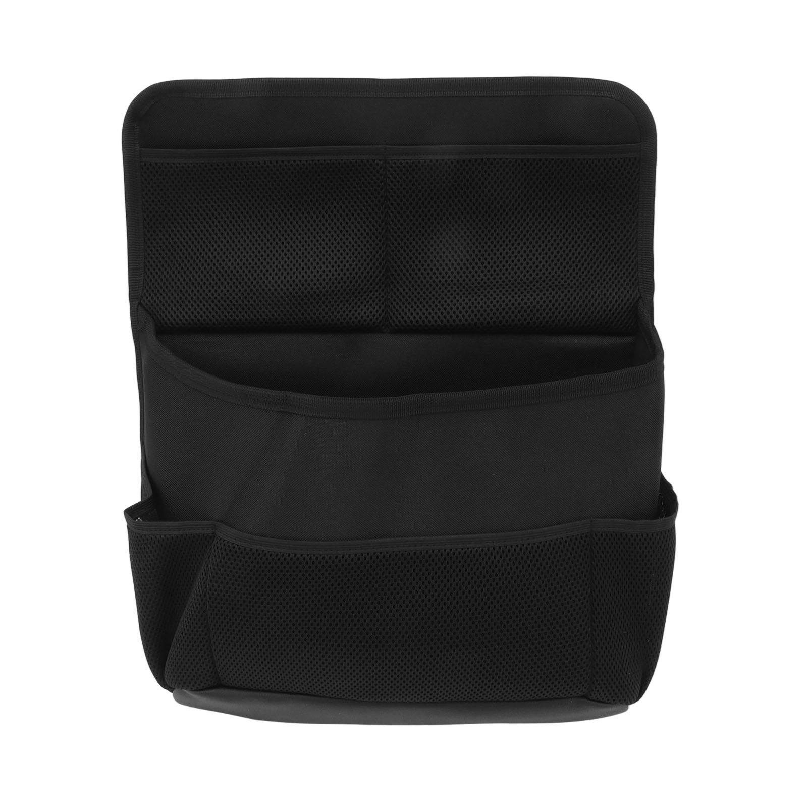 Car Back Seat Storage Bag with Strap Oxford Cloth PU Leather Muti Pocket Auto Backseat Holder - Image 4