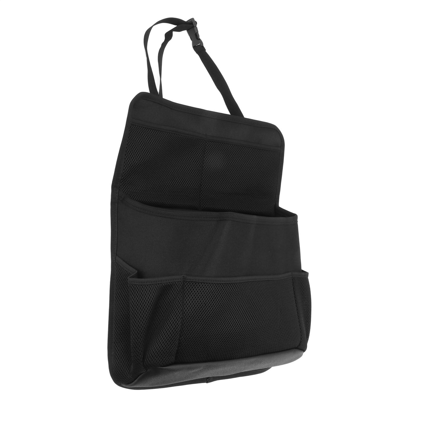 Car Back Seat Storage Bag with Strap Oxford Cloth PU Leather Muti Pocket Auto Backseat Holder - Image 5