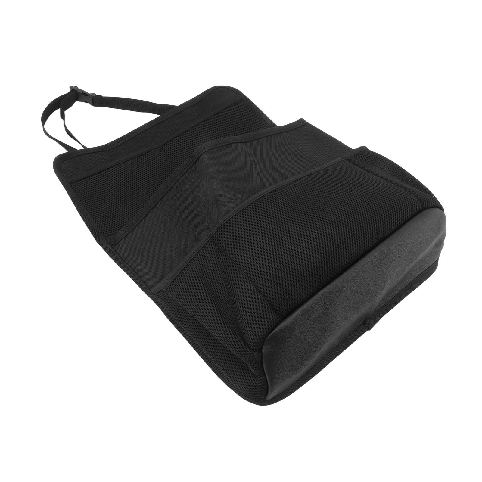 Car Back Seat Storage Bag with Strap Oxford Cloth PU Leather Muti Pocket Auto Backseat Holder - Image 6
