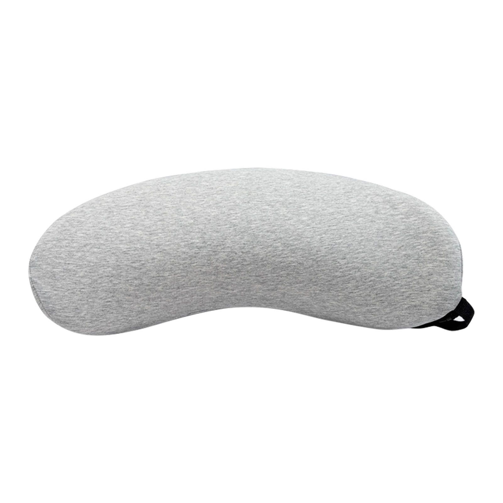 Lumbar Support Pillow Memory Foam Soft Good Resilience Reduce Pressure Ergonomic Back Waist Support Cushion Light Gray 47x21x13cm/18.5x8.3x5.1in - Image 1