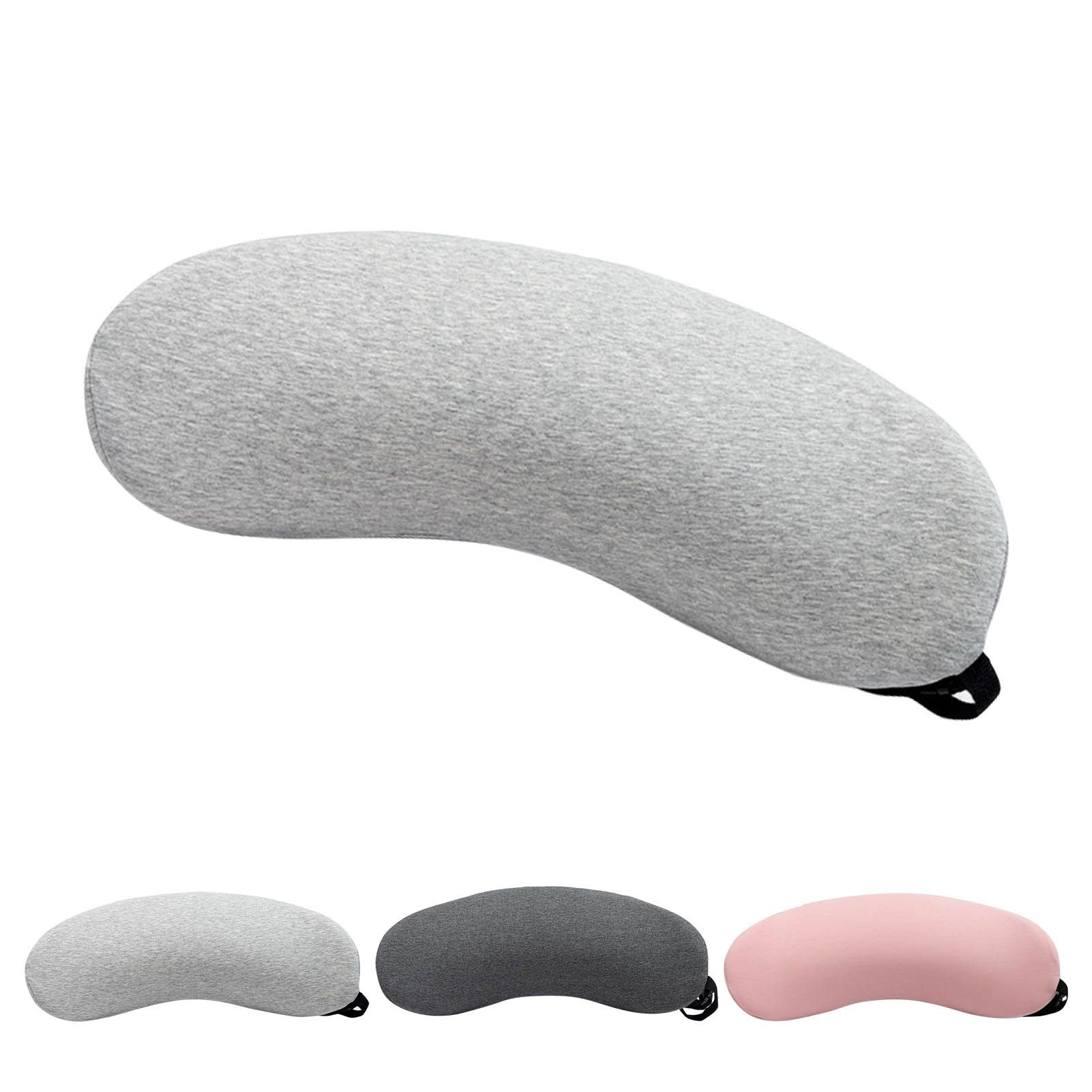 Lumbar Support Pillow Memory Foam Soft Good Resilience Reduce Pressure Ergonomic Back Waist Support Cushion Light Gray 47x21x13cm/18.5x8.3x5.1in - Image 3