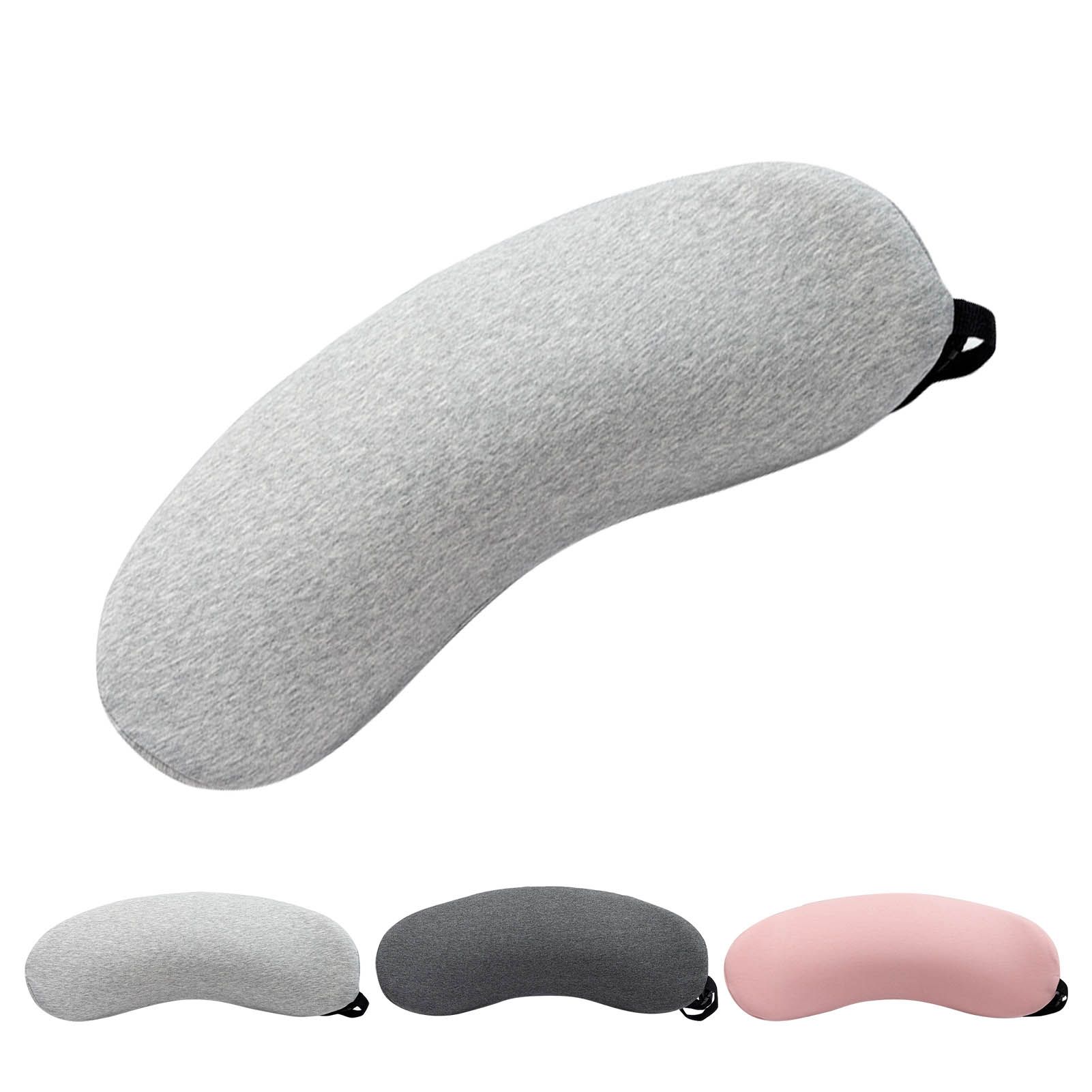 Lumbar Support Pillow Memory Foam Soft Good Resilience Reduce Pressure Ergonomic Back Waist Support Cushion Light Gray 47x21x13cm/18.5x8.3x5.1in - Image 4