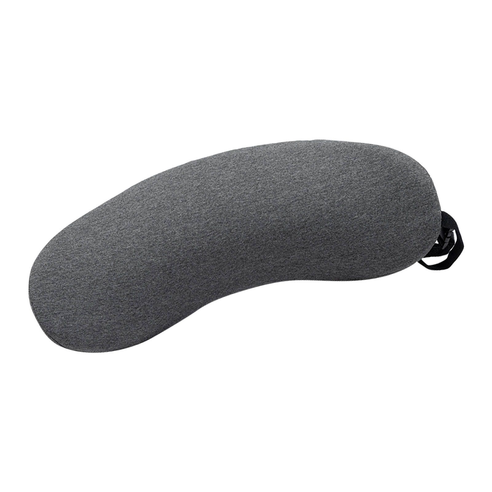 Lumbar Support Pillow Memory Foam Soft Good Resilience Reduce Pressure Ergonomic Back Waist Support Cushion Dark Gray 47x21x13cm/18.5x8.3x5.1in - Image 2