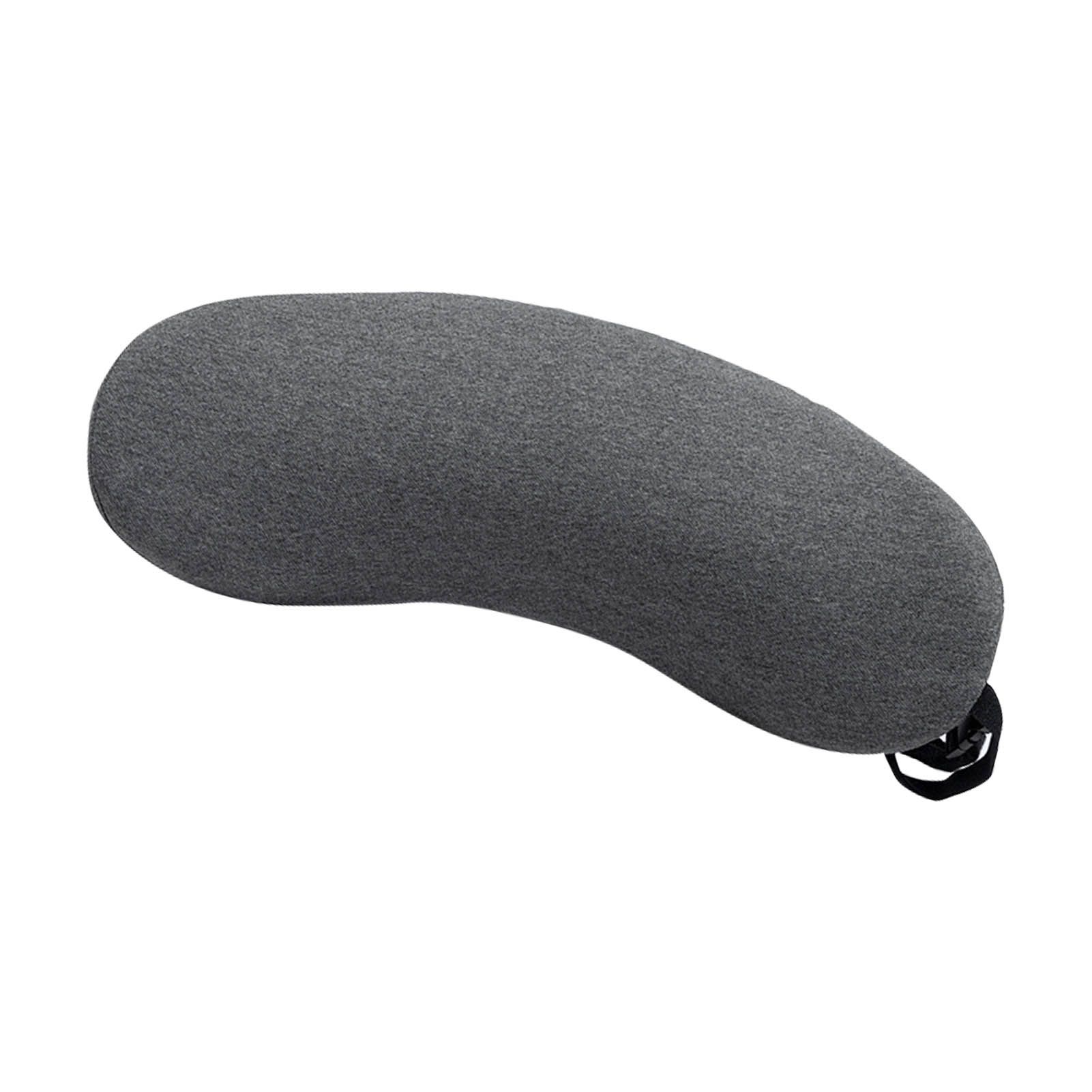 Lumbar Support Pillow Memory Foam Soft Good Resilience Reduce Pressure Ergonomic Back Waist Support Cushion Dark Gray 47x21x13cm/18.5x8.3x5.1in - Image 3