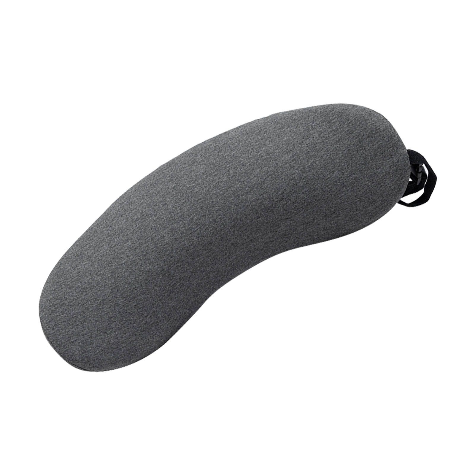Lumbar Support Pillow Memory Foam Soft Good Resilience Reduce Pressure Ergonomic Back Waist Support Cushion Dark Gray 47x21x13cm/18.5x8.3x5.1in - Image 4