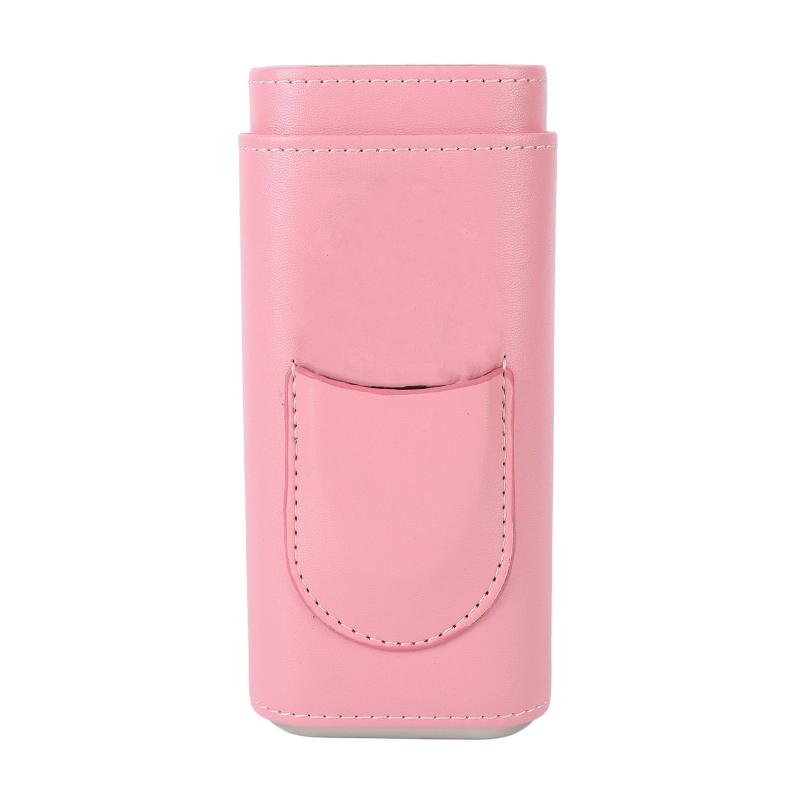 3 Fingers Cigar Case Fashion Elegant Faux Leather Ligthweight Portable Cigar Humidor Box for Travel Daily Pink - Image 5