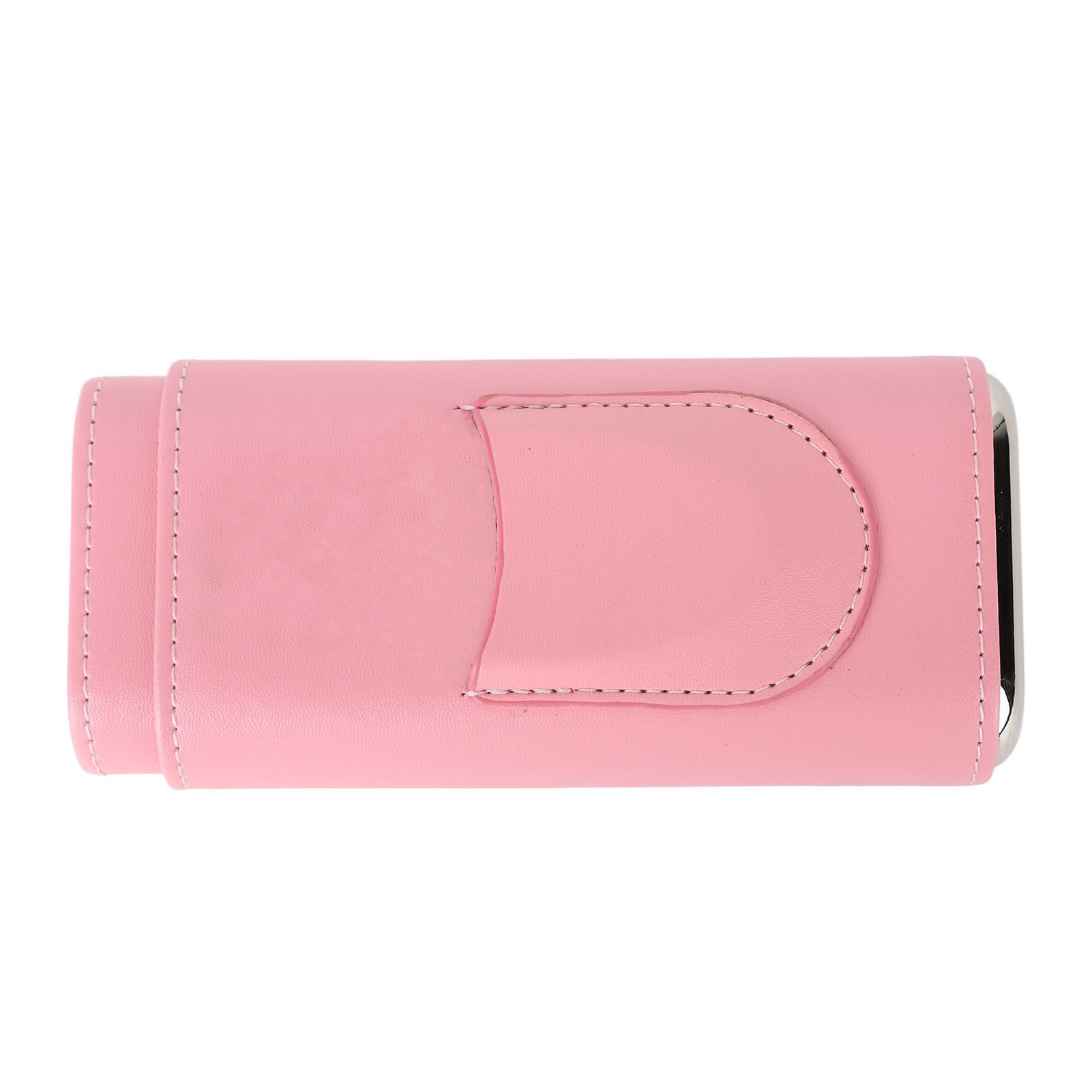 3 Fingers Cigar Case Fashion Elegant Faux Leather Ligthweight Portable Cigar Humidor Box for Travel Daily Pink - Image 8