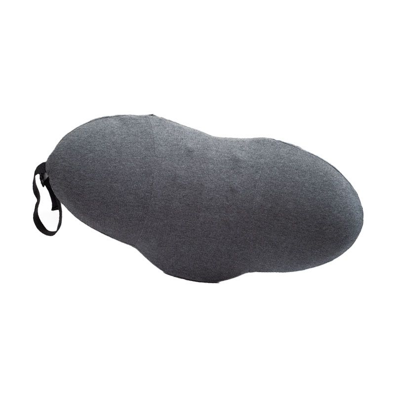 Lumbar Support Pillow Cotton Memory Foam Ergonomic Curve Fit Spinal Massage Spots Waist Support Lower Back Pillow Dark Gray 49x27x13.5cm/19.3x10.6x5.3in - Image 3