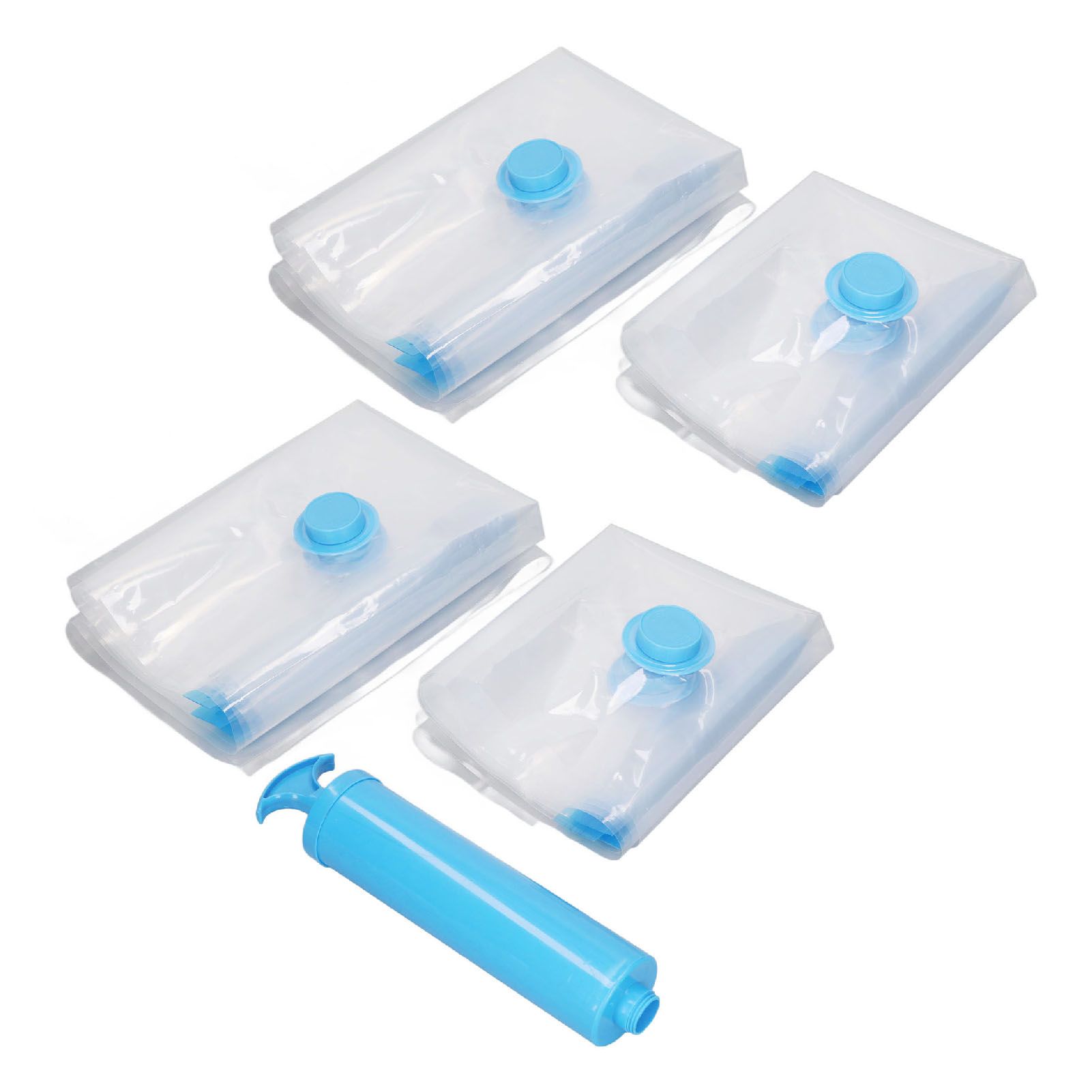 8Pcs Vacuum Compression Bag with 1 Manual Vacuum Air Pump Vacuum Compression Bag Kit - Image 3