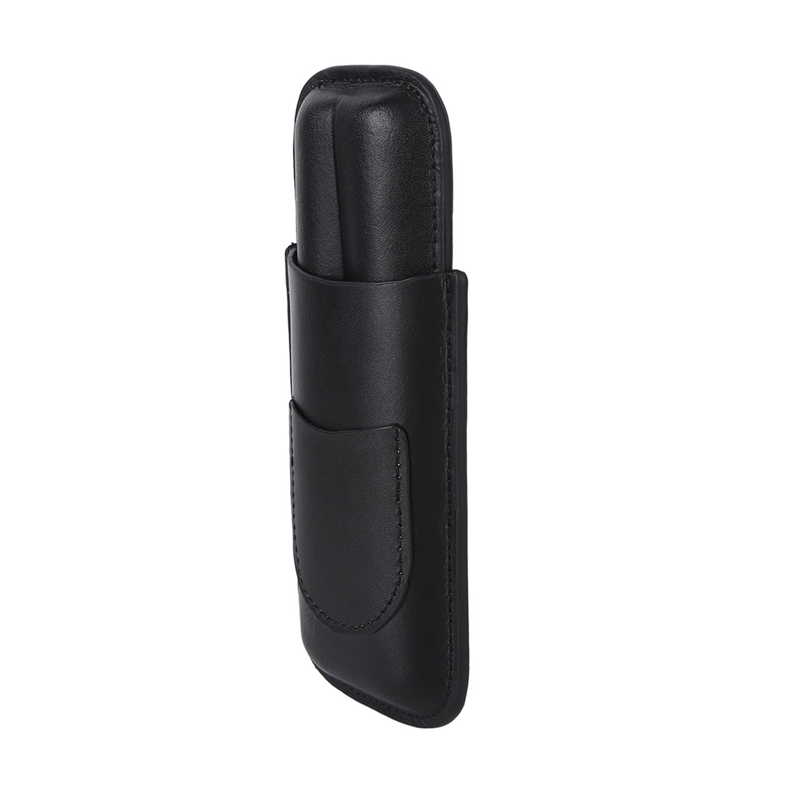 Portable Cigar Bag 2 Holder Leather Humidor Box Cigar Protection Moisturizing Storage Case Black - Image 8