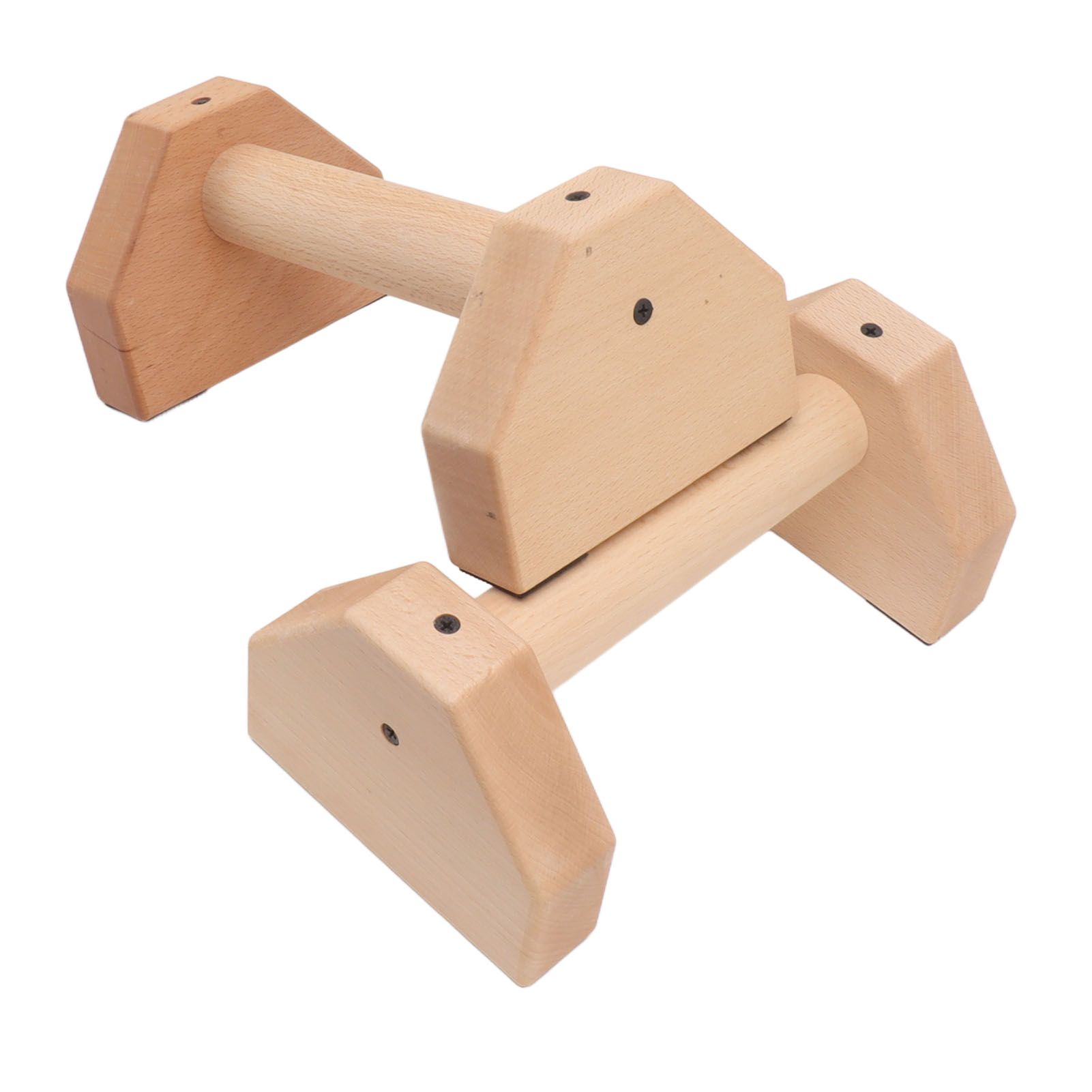 2pcs Wooden Push Up Handles Anti Slip Pushup Bar Handstand Parallettes Bars for Indoor Outdoor 25cm / 9.8in - Image 2