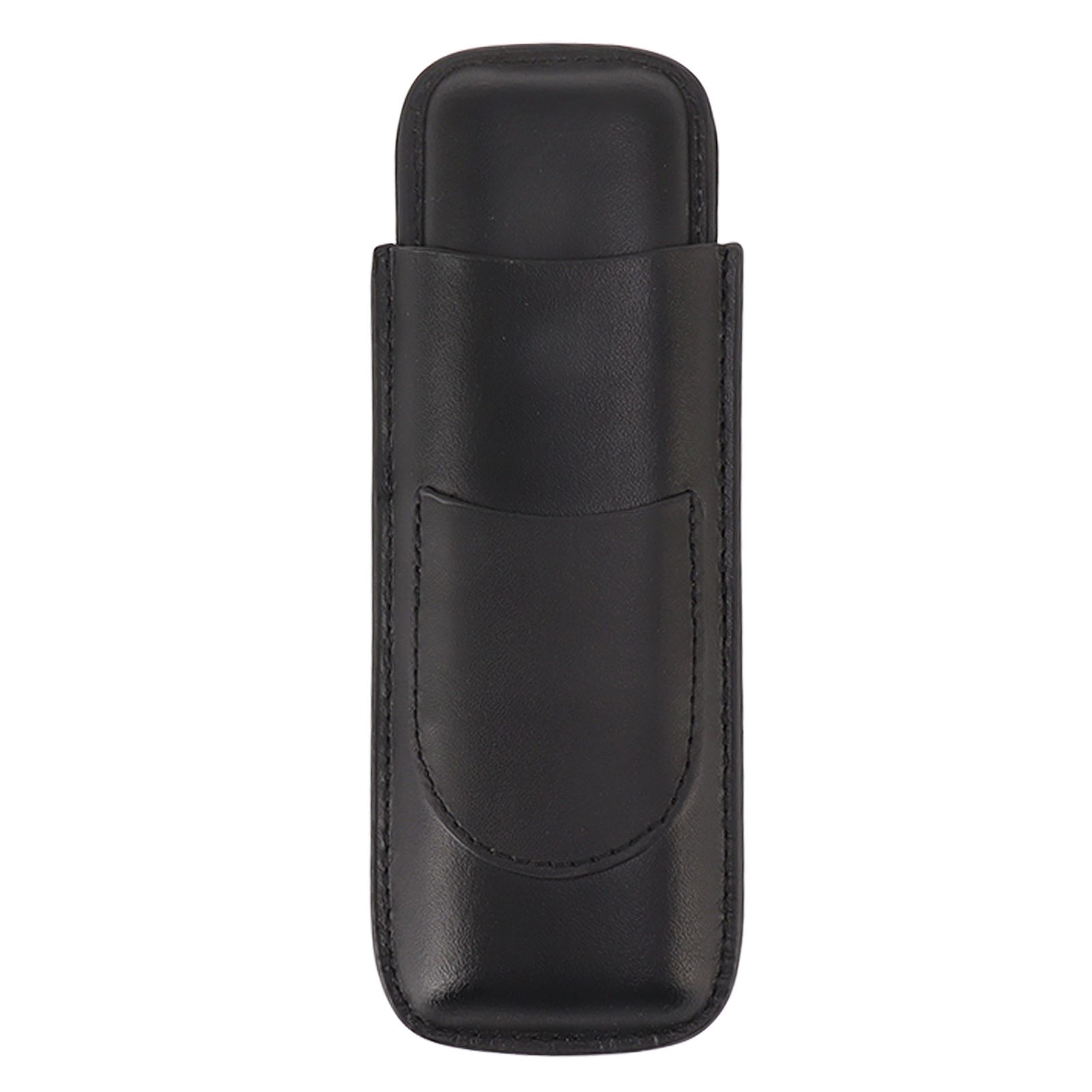 Cigar Case Elegant Vintage Hand Crafted Slim Portable 2 Fingers Cigar Holder for Travel Party Business Black - Image 1