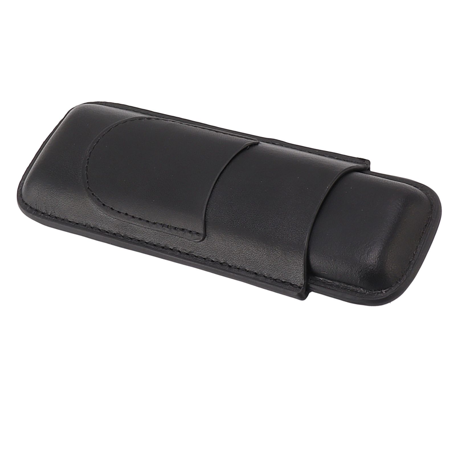 Cigar Case Elegant Vintage Hand Crafted Slim Portable 2 Fingers Cigar Holder for Travel Party Business Black - Image 4