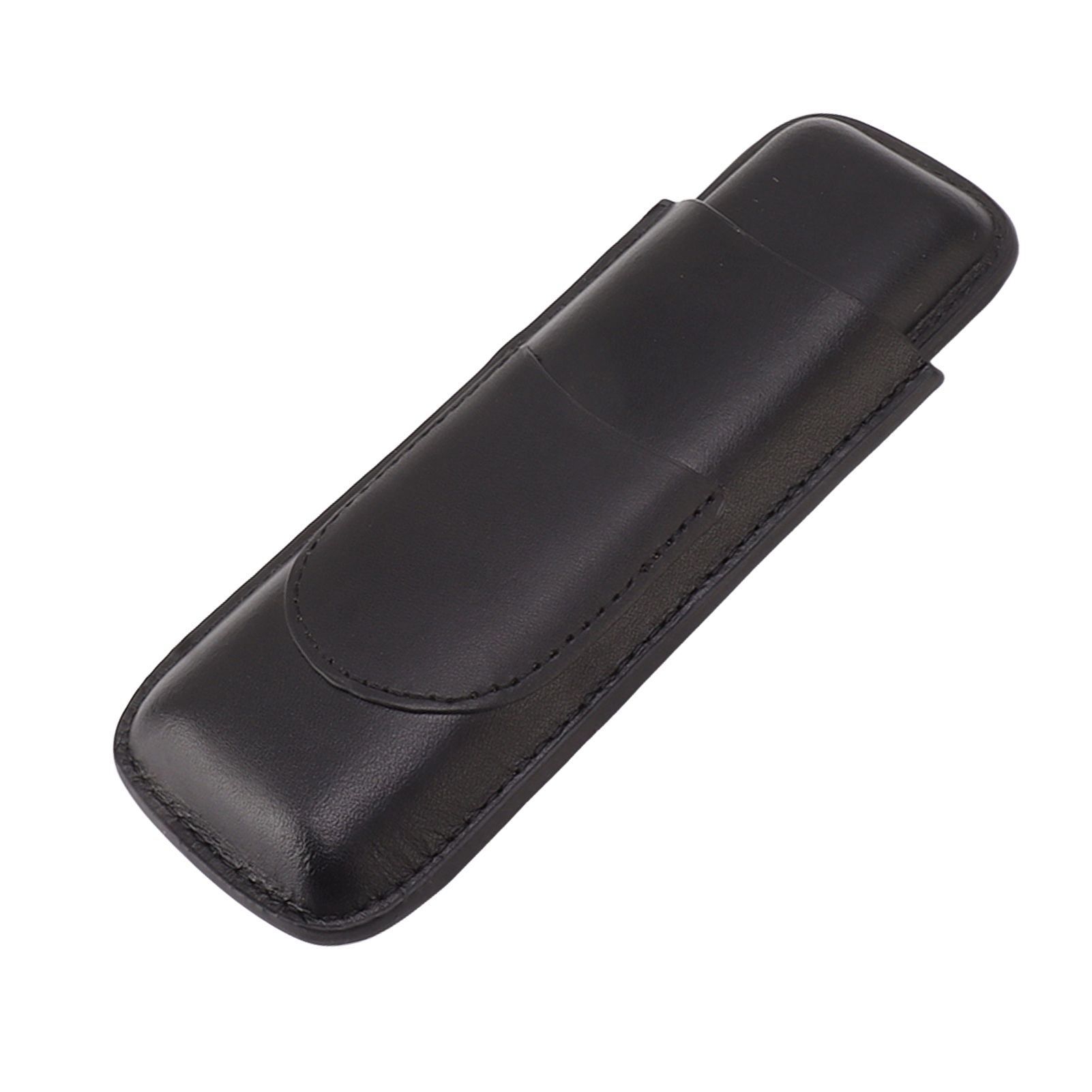 Cigar Case Elegant Vintage Hand Crafted Slim Portable 2 Fingers Cigar Holder for Travel Party Business Black - Image 5