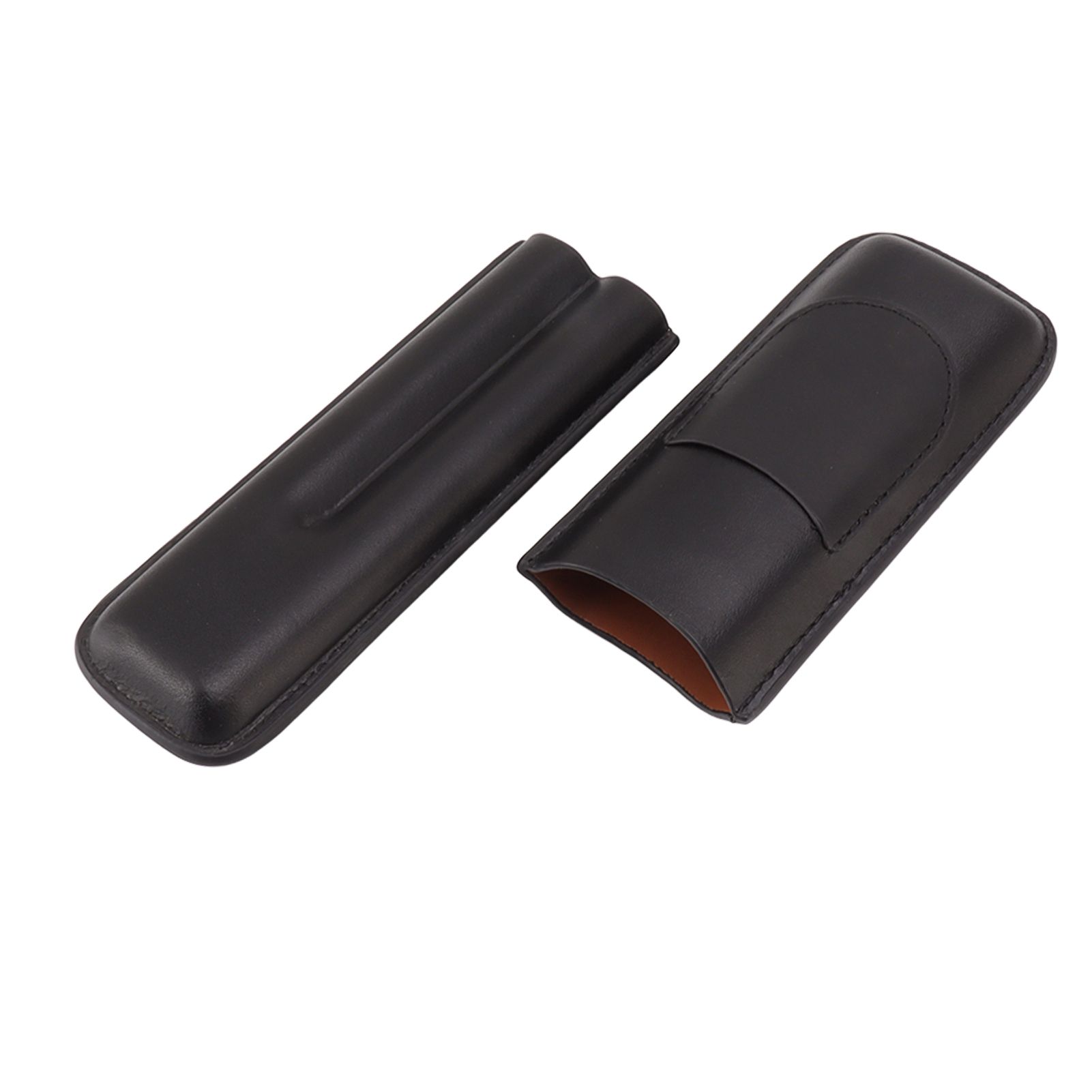 Cigar Case Elegant Vintage Hand Crafted Slim Portable 2 Fingers Cigar Holder for Travel Party Business Black - Image 6