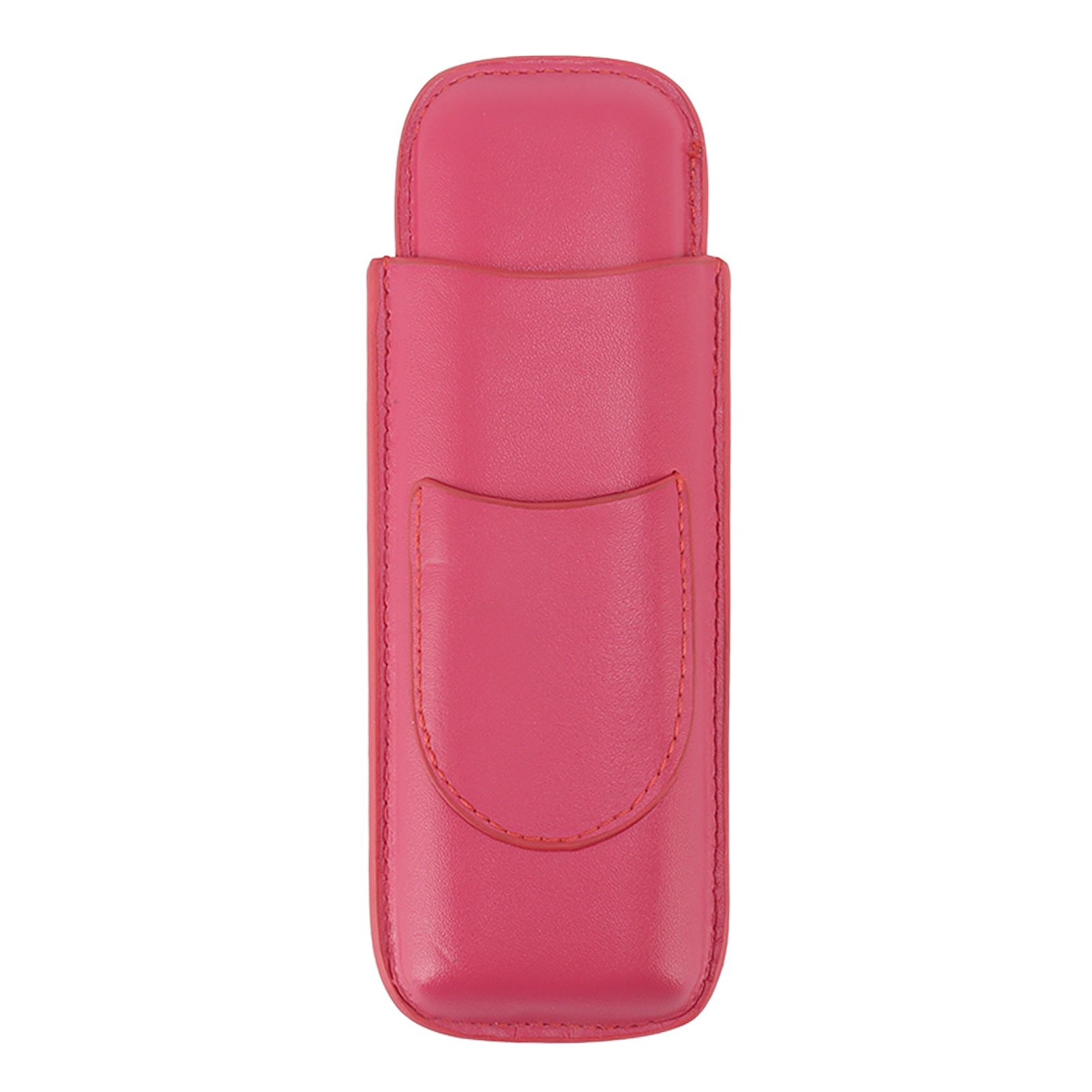 Cigar Case Elegant Vintage Hand Crafted Slim Portable 2 Fingers Cigar Holder for Travel Party Business Pink - Image 1