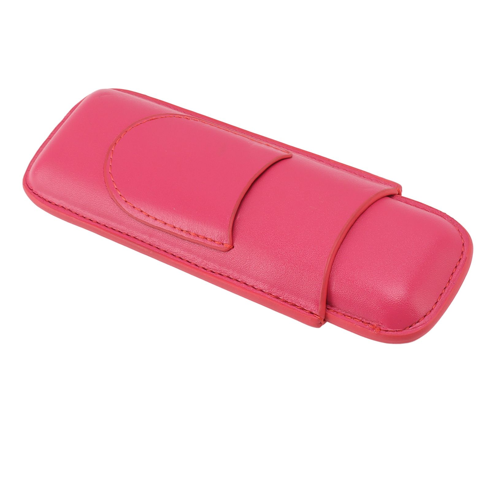 Cigar Case Elegant Vintage Hand Crafted Slim Portable 2 Fingers Cigar Holder for Travel Party Business Pink - Image 4