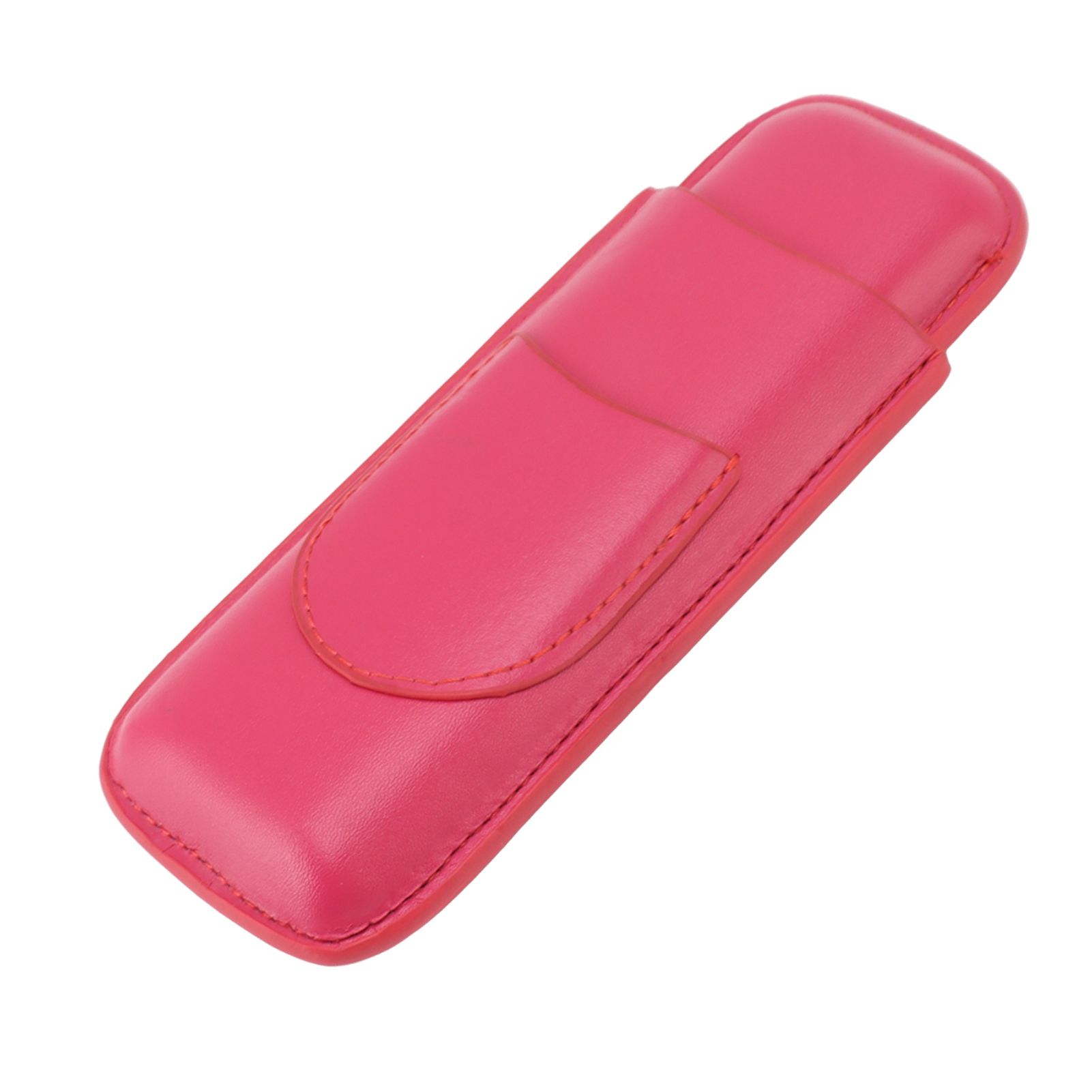 Cigar Case Elegant Vintage Hand Crafted Slim Portable 2 Fingers Cigar Holder for Travel Party Business Pink - Image 5