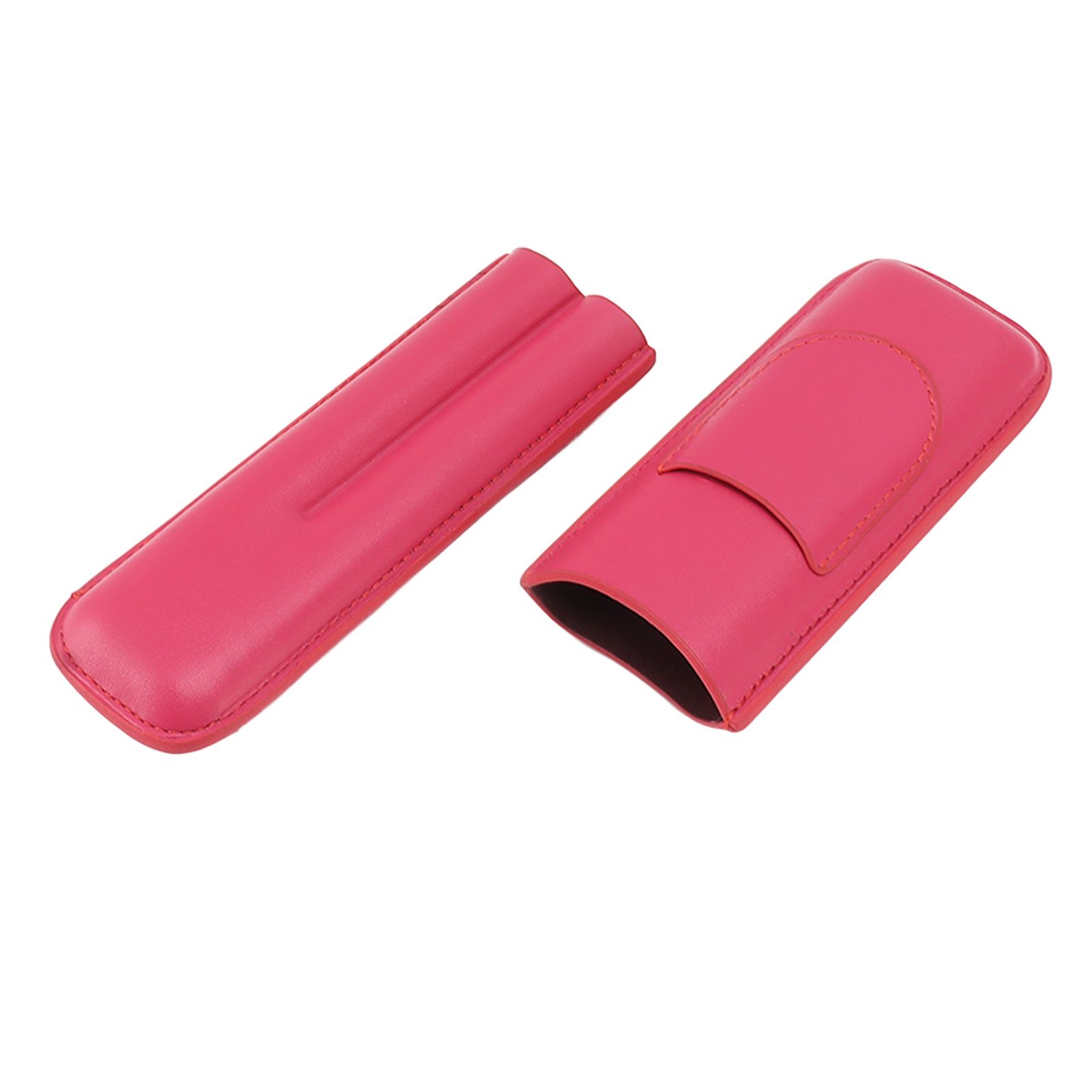 Cigar Case Elegant Vintage Hand Crafted Slim Portable 2 Fingers Cigar Holder for Travel Party Business Pink - Image 6