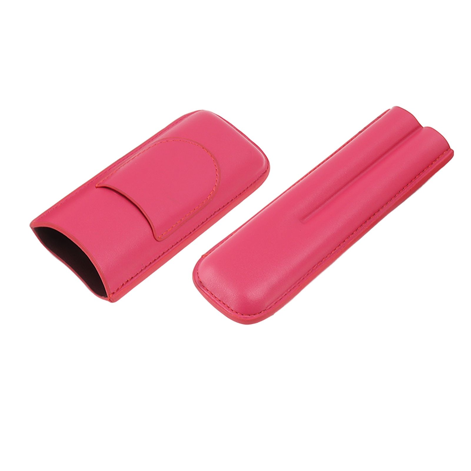 Cigar Case Elegant Vintage Hand Crafted Slim Portable 2 Fingers Cigar Holder for Travel Party Business Pink - Image 7