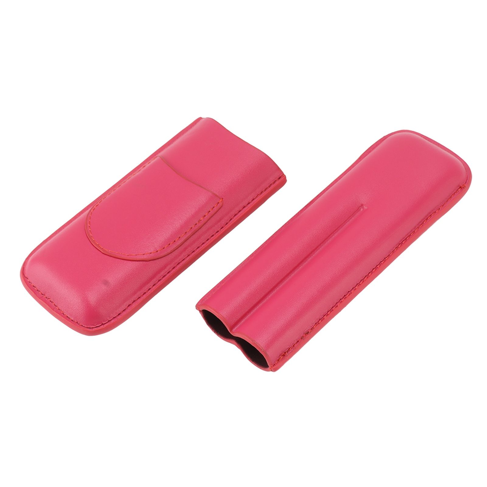 Cigar Case Elegant Vintage Hand Crafted Slim Portable 2 Fingers Cigar Holder for Travel Party Business Pink - Image 8