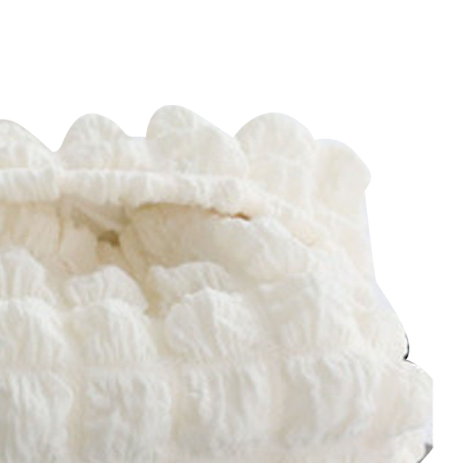 Tissue Box Cover Bag Polyester Cotton Bubble Yarn Decorative Tissue Bag Storage with Thick Canvas Lining Beige - Image 7