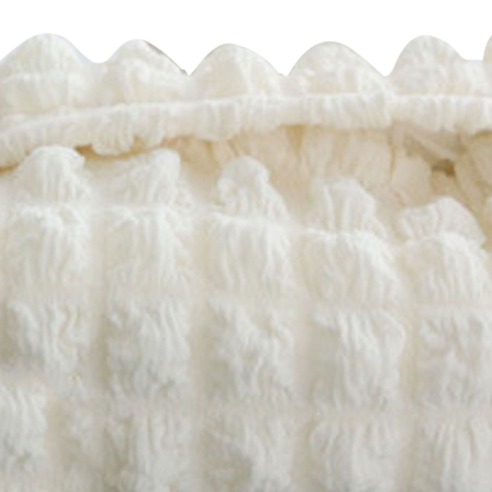 Tissue Box Cover Bag Polyester Cotton Bubble Yarn Decorative Tissue Bag Storage with Thick Canvas Lining Beige - Image 8