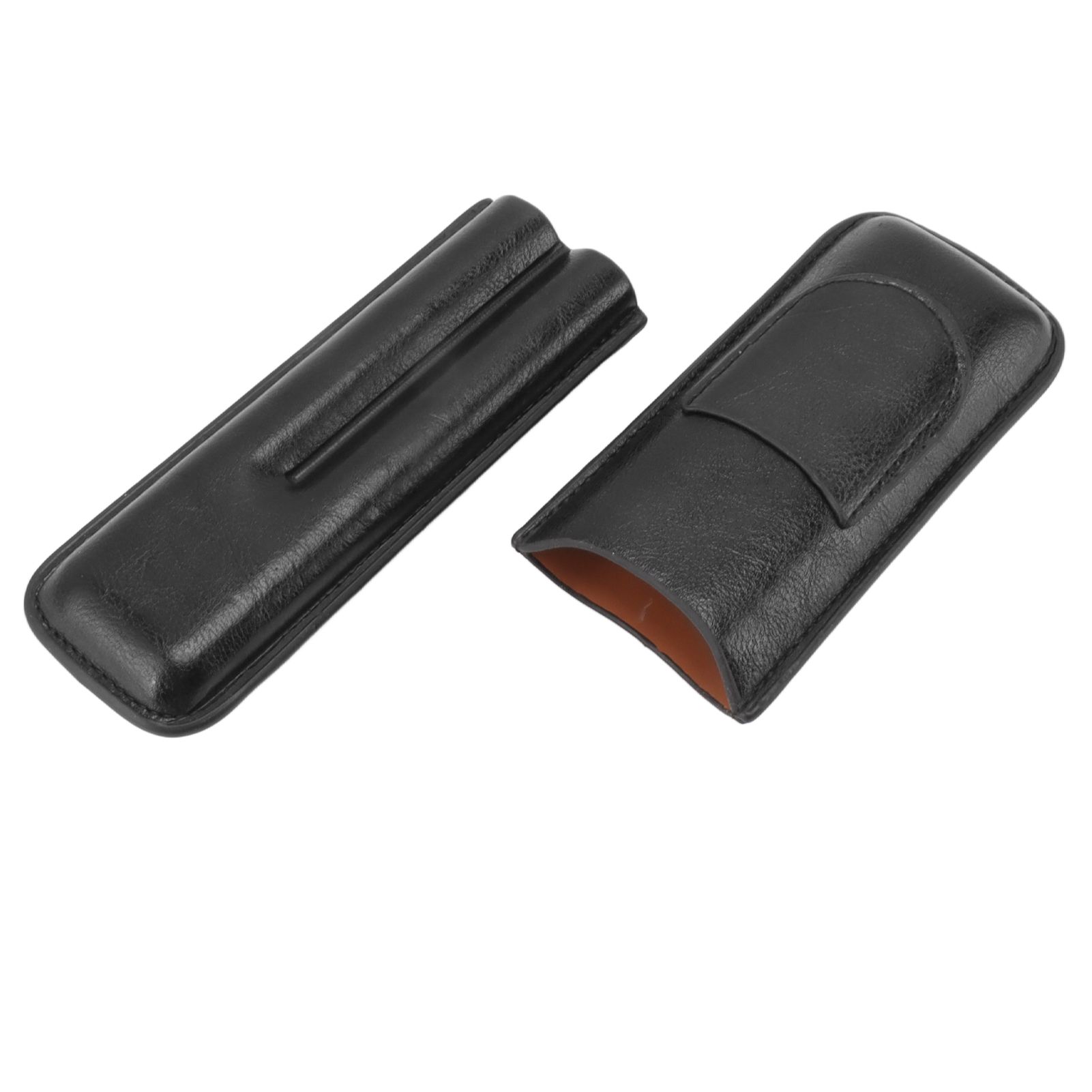 2 Finger Cigar Holder Elegant No Fading 2 Finger Leather Portable Cigar Case for Travel - Image 8